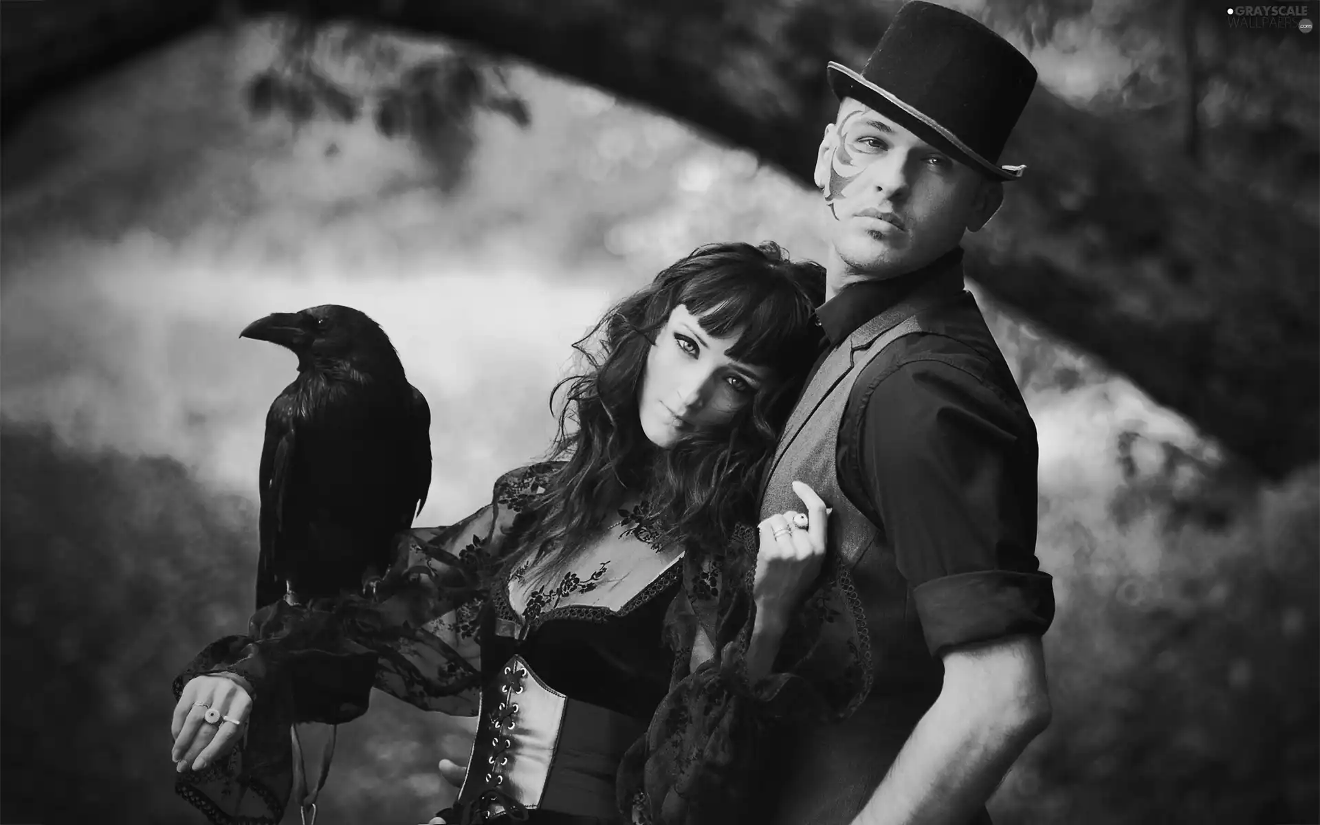 Steam, style, a man, Crow, Women, Gothic