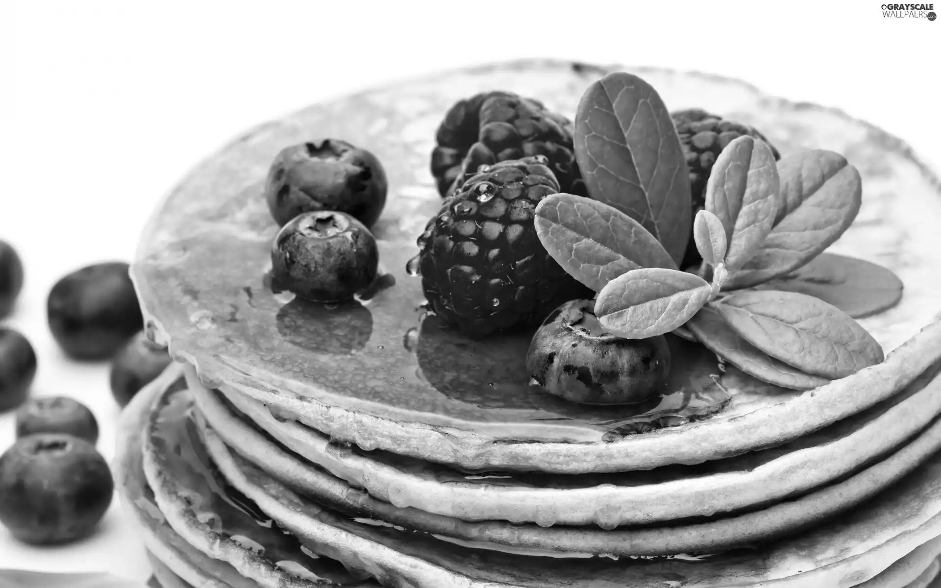 pancakes, syrup, maple, Fruits