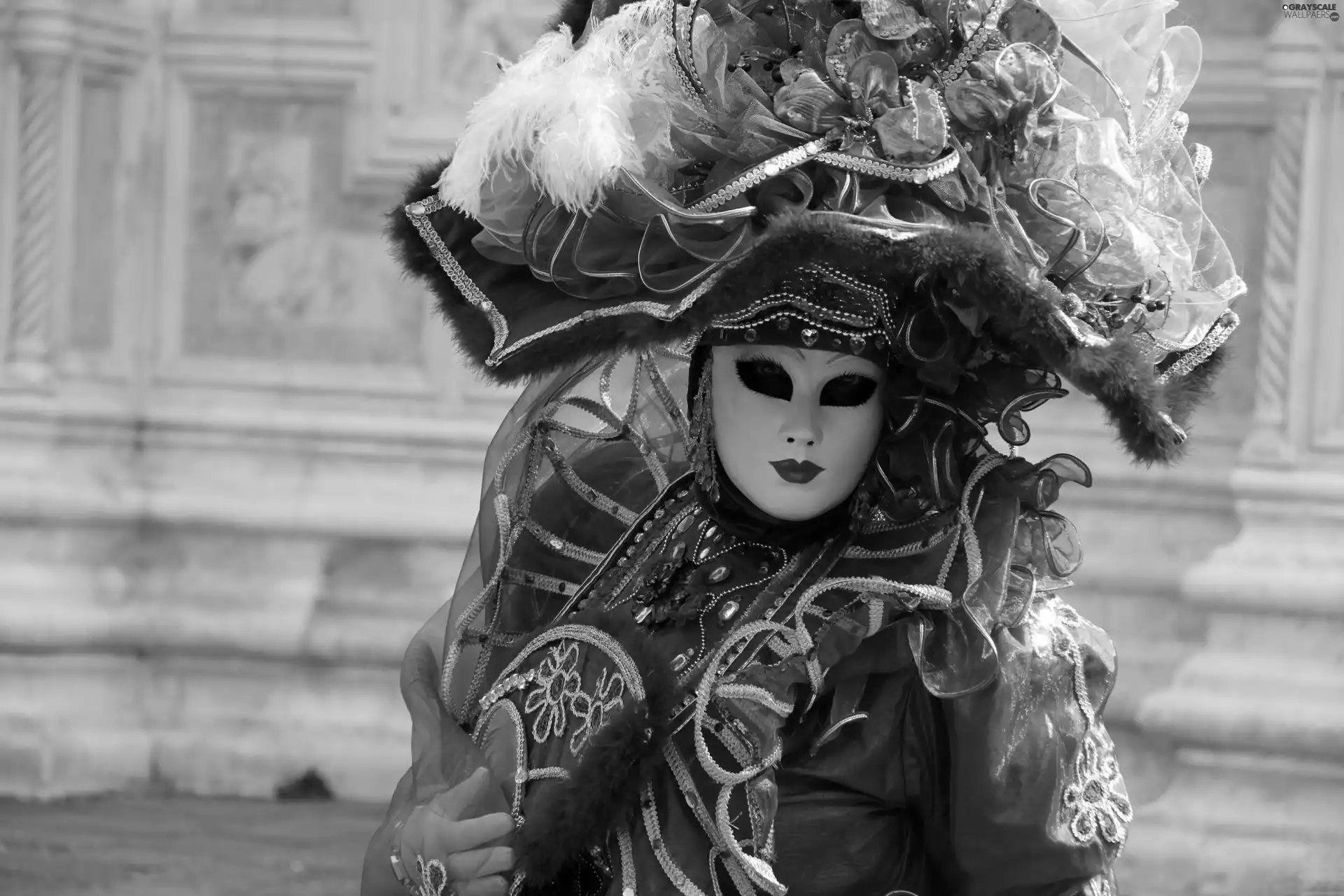 Mask, Women, Hat