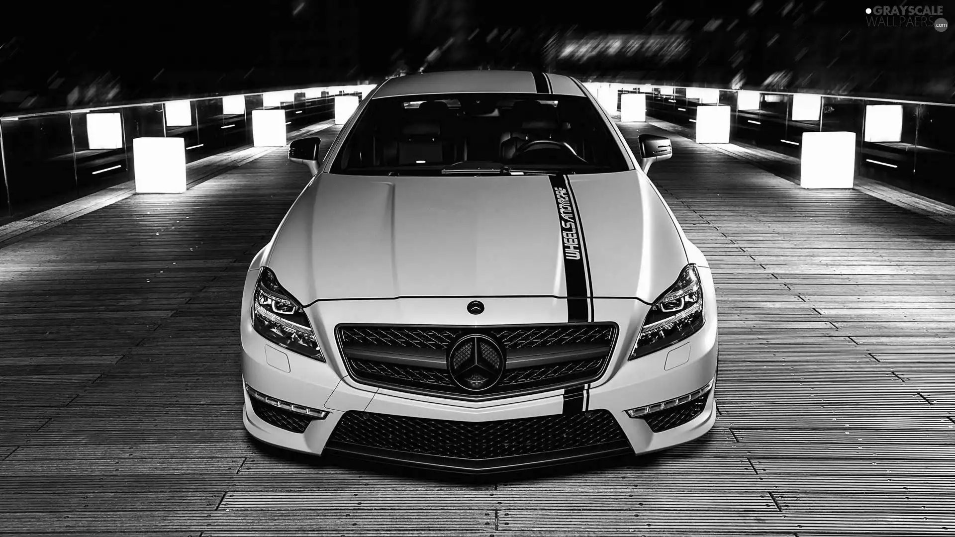 bridge, White, Mercedes C63 AMG