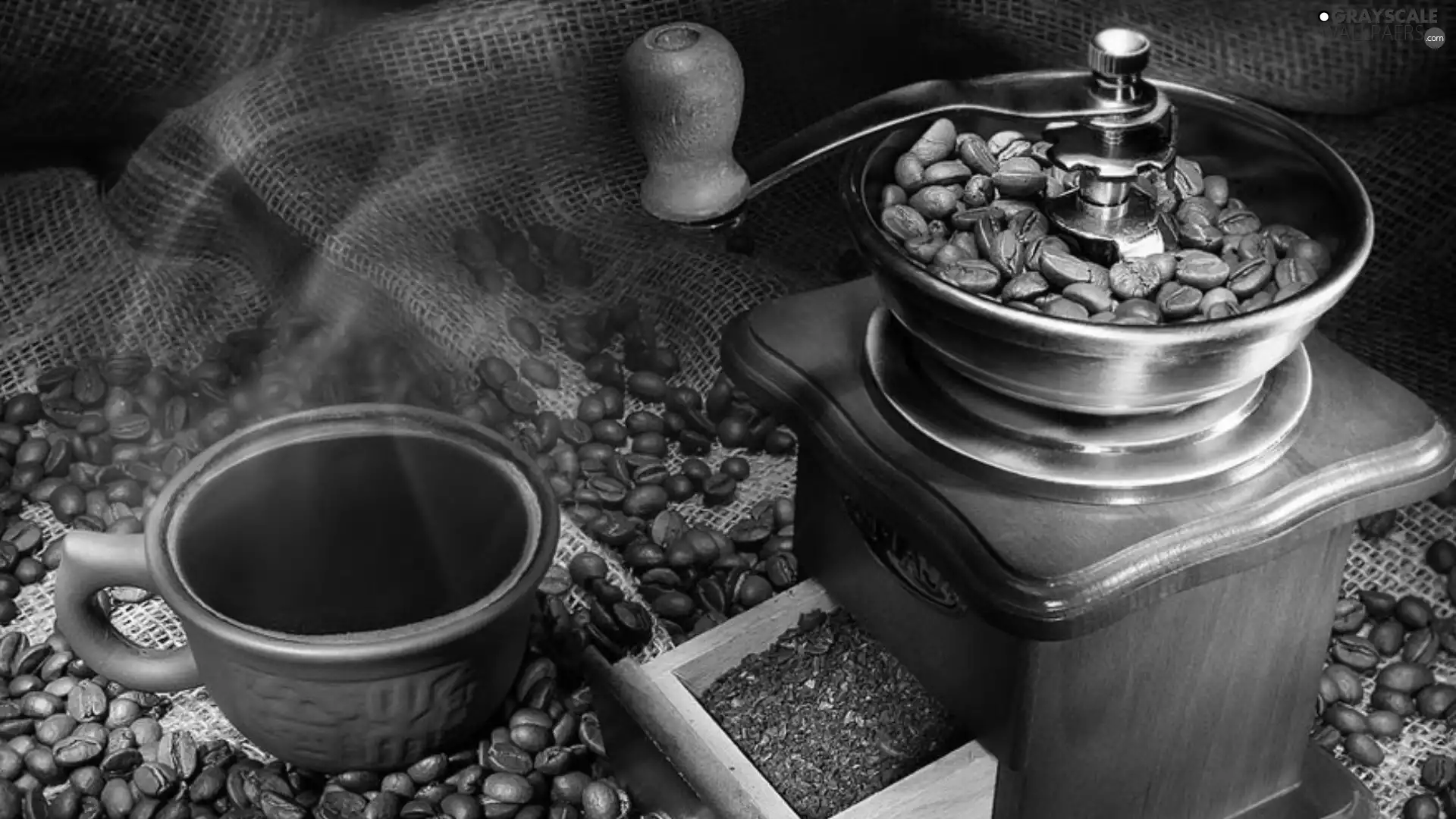 mill, coffee, cup