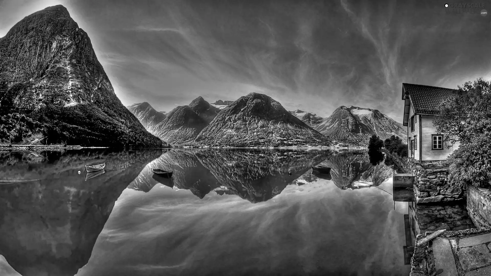 Mountains, reflection, Mirror, lake