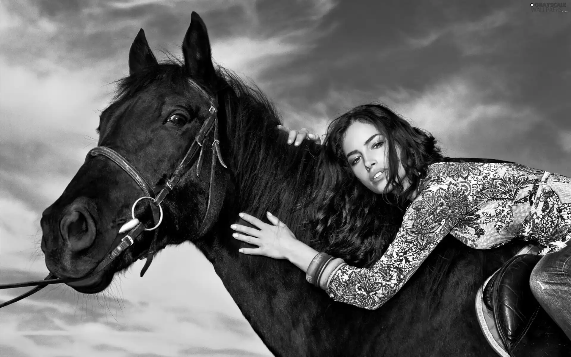 model, Horse, Beauty