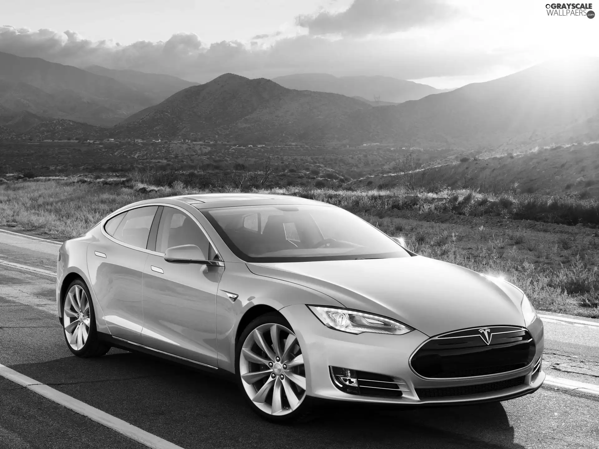 Mountains, Tesla, Model S