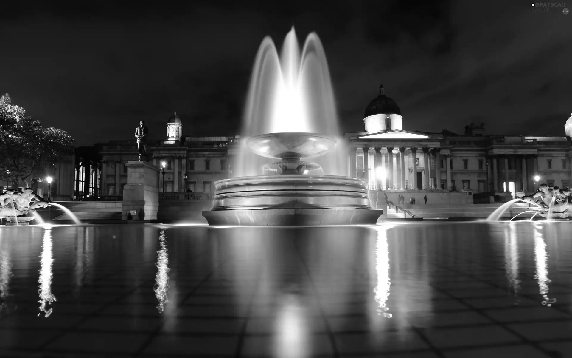 Fountains, palace, Monument, water