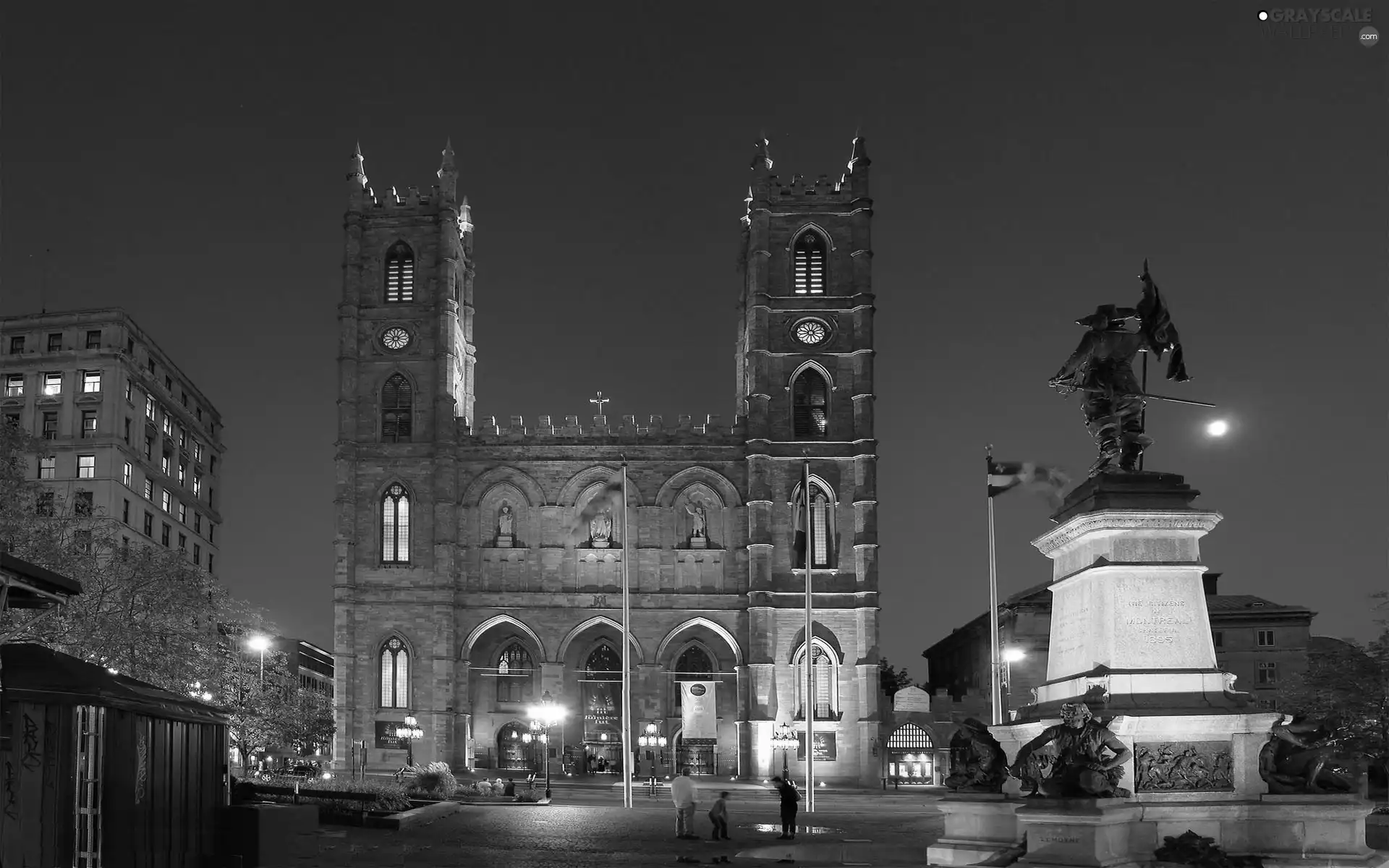 Monument, People, Montreal, Church, Canada