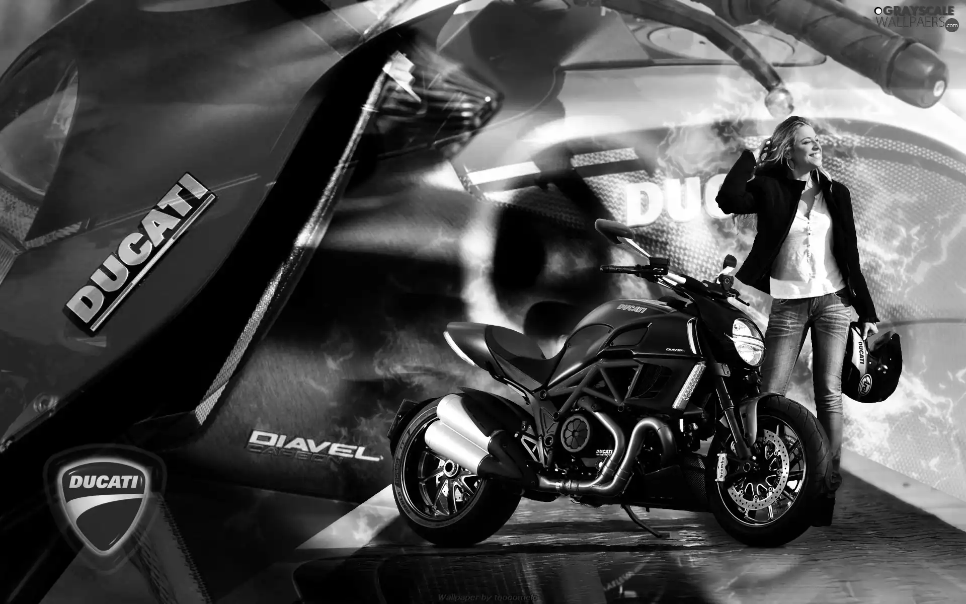 biker, Ducati Diavel, motor-bike