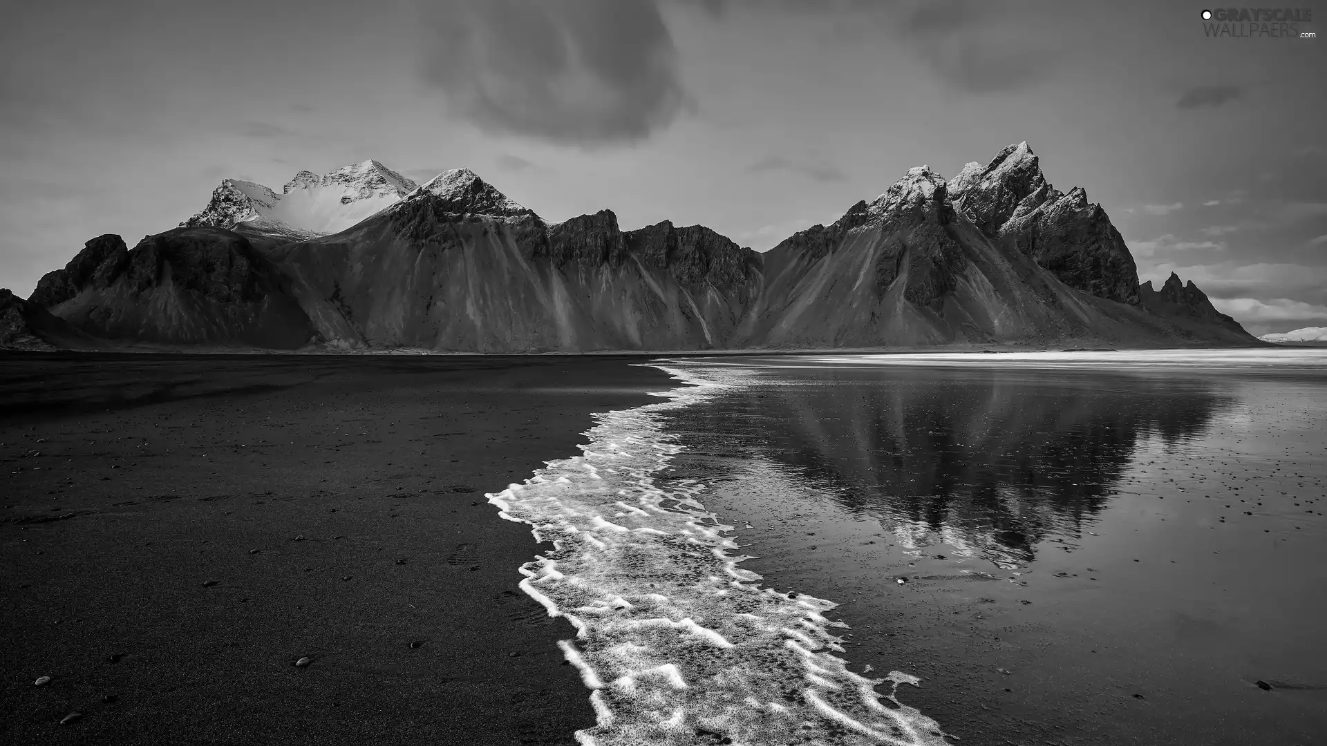 Stokksnes Beach, iceland, sea, coast, Mountains, Vestrahorn mountain