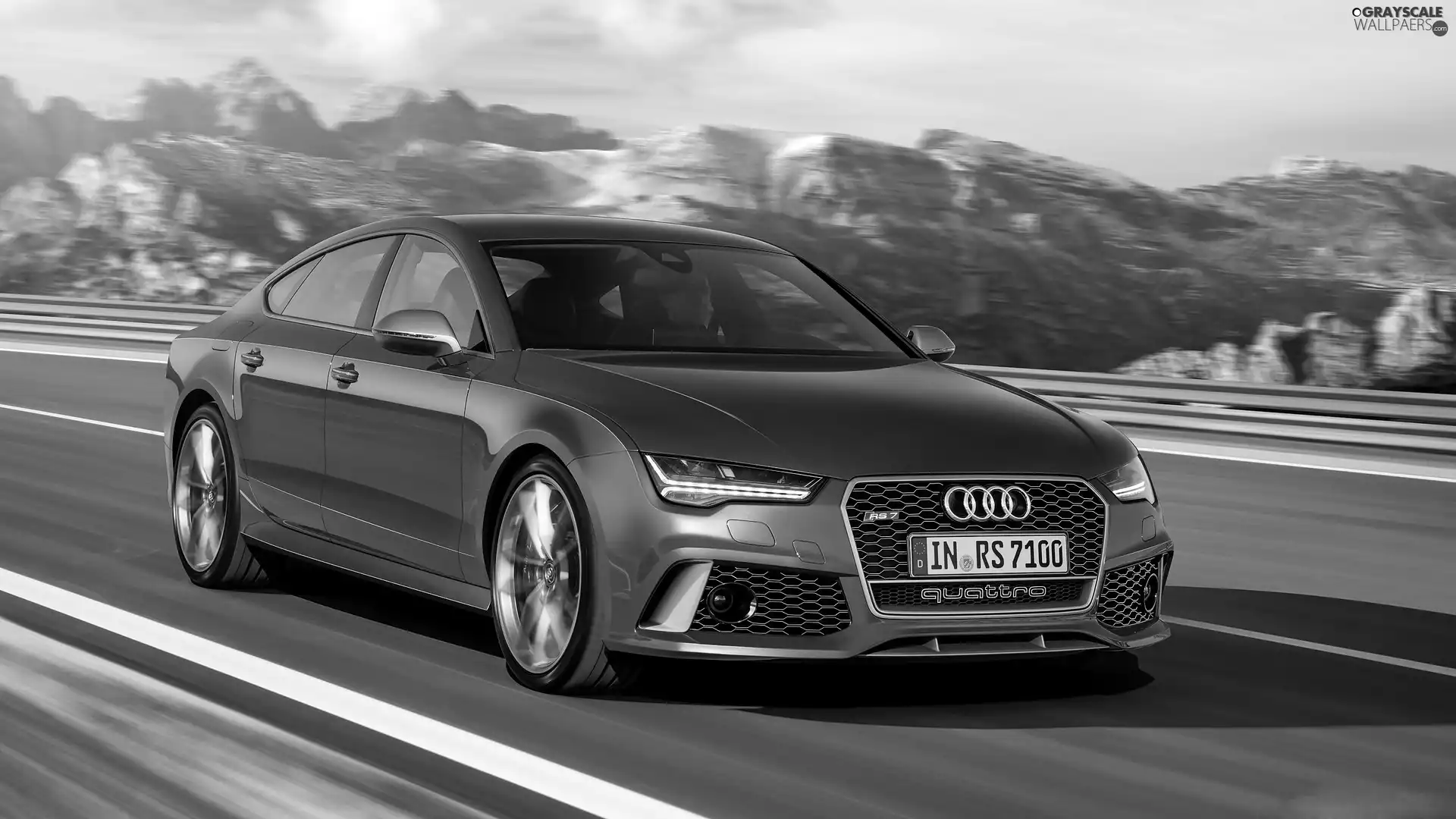 Audi, Way, Mountains, RS7