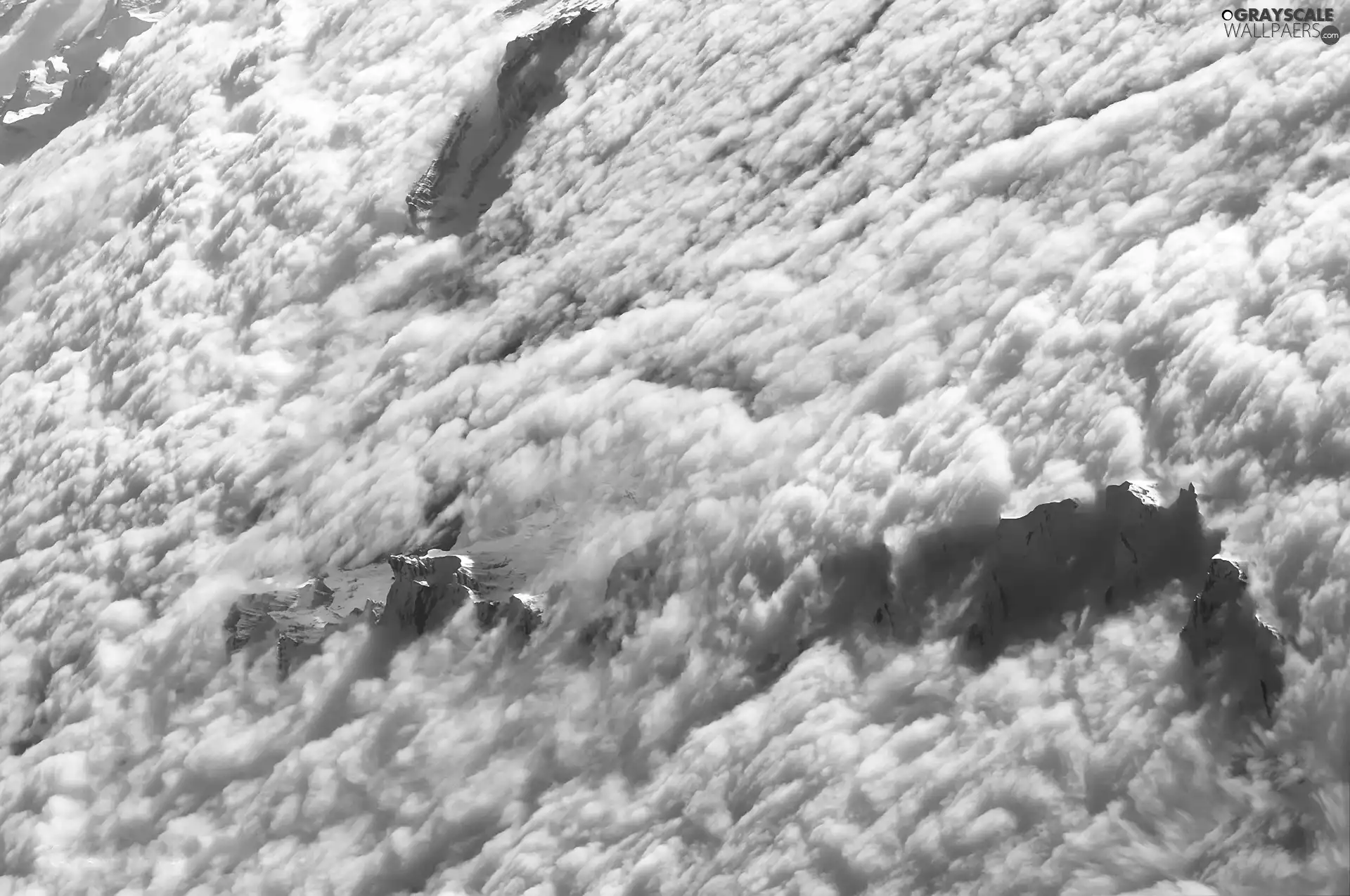 clouds, Mountains