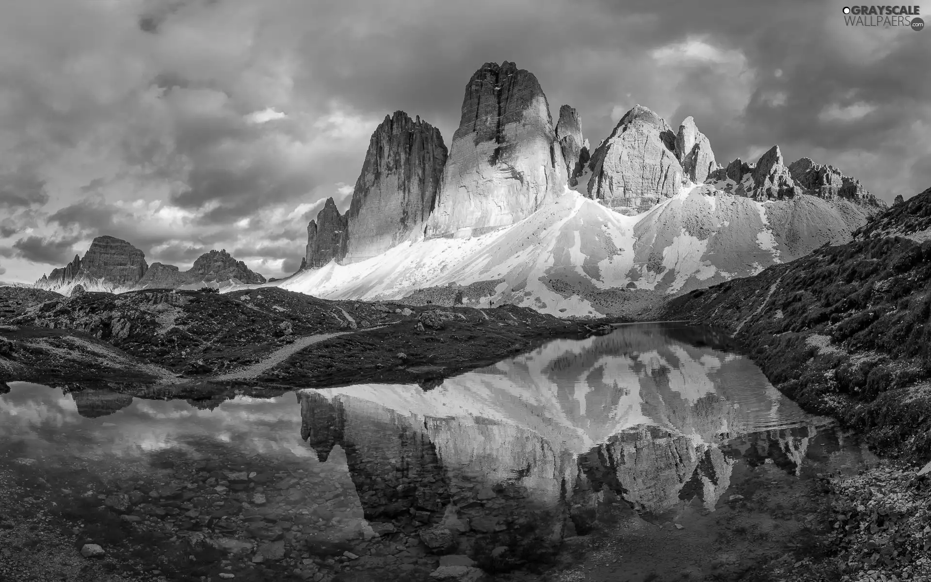 clouds, Italy, Dolomites, Tre Cime di Lavaredo, Mountains