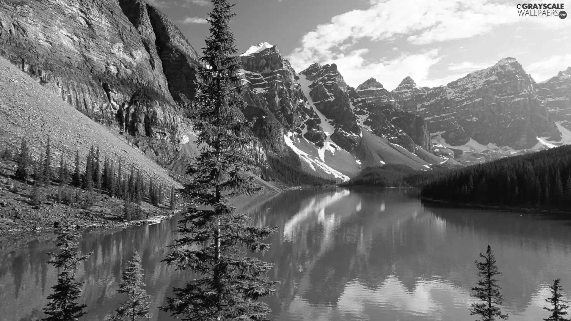 lake, Mountains