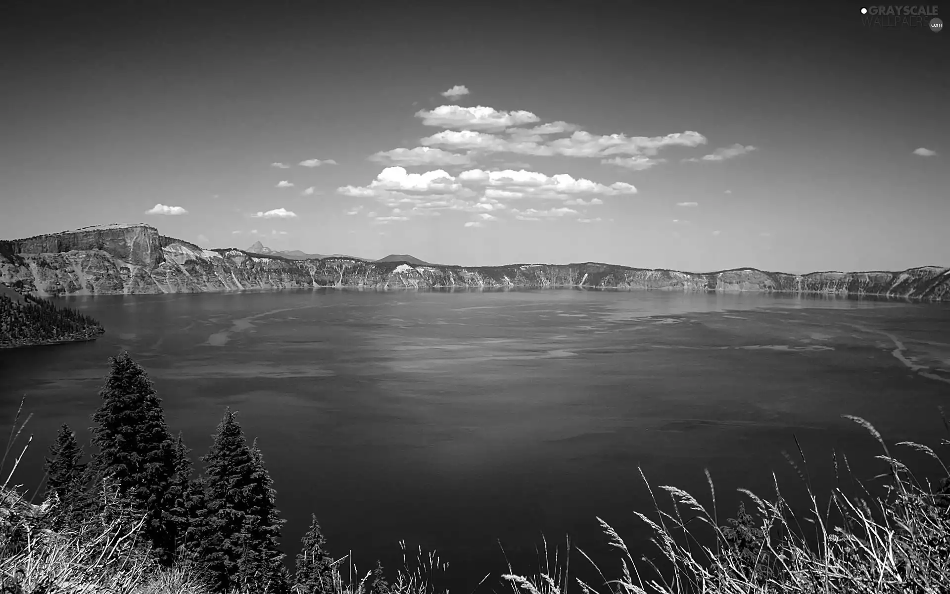 lake, Mountains