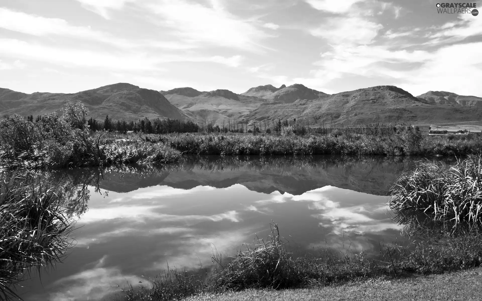 lake, Mountains