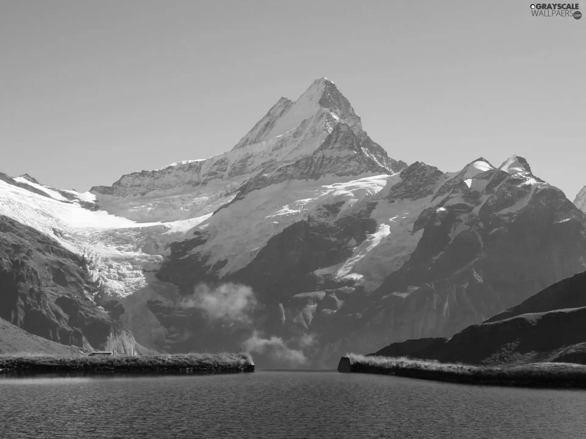 lake, Mountains