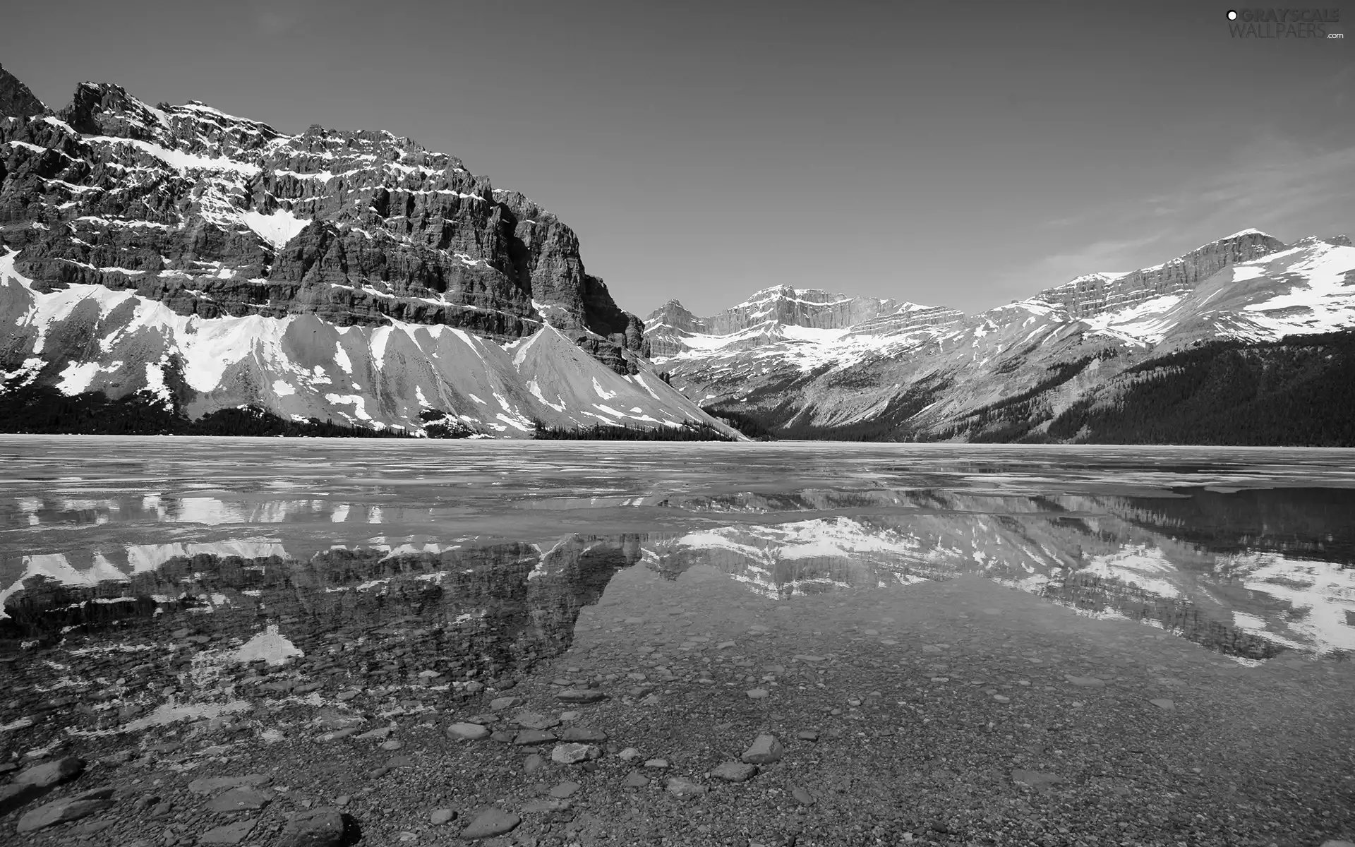 lake, Mountains