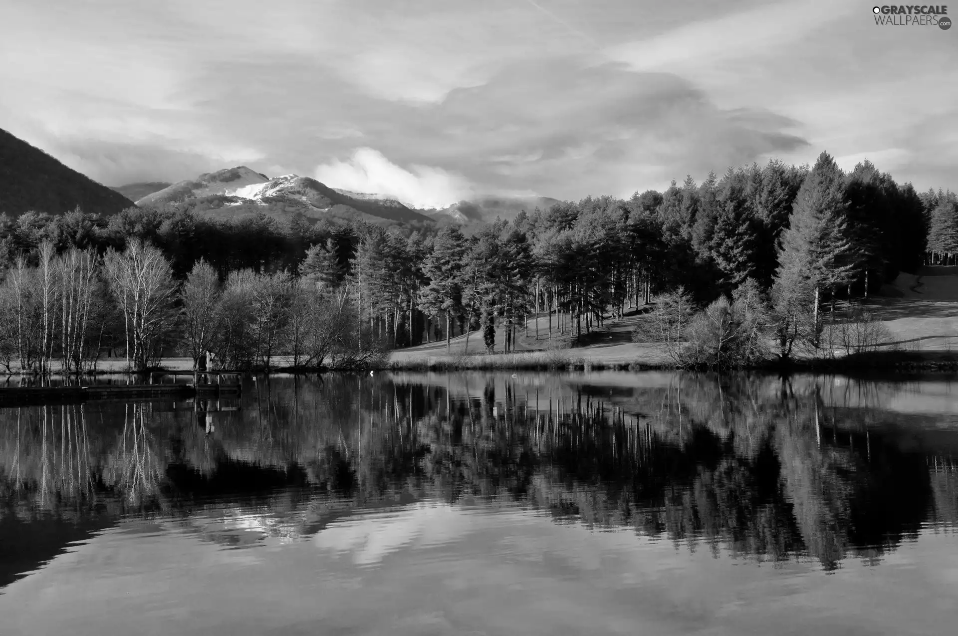 River, autumn, Mountains, woods