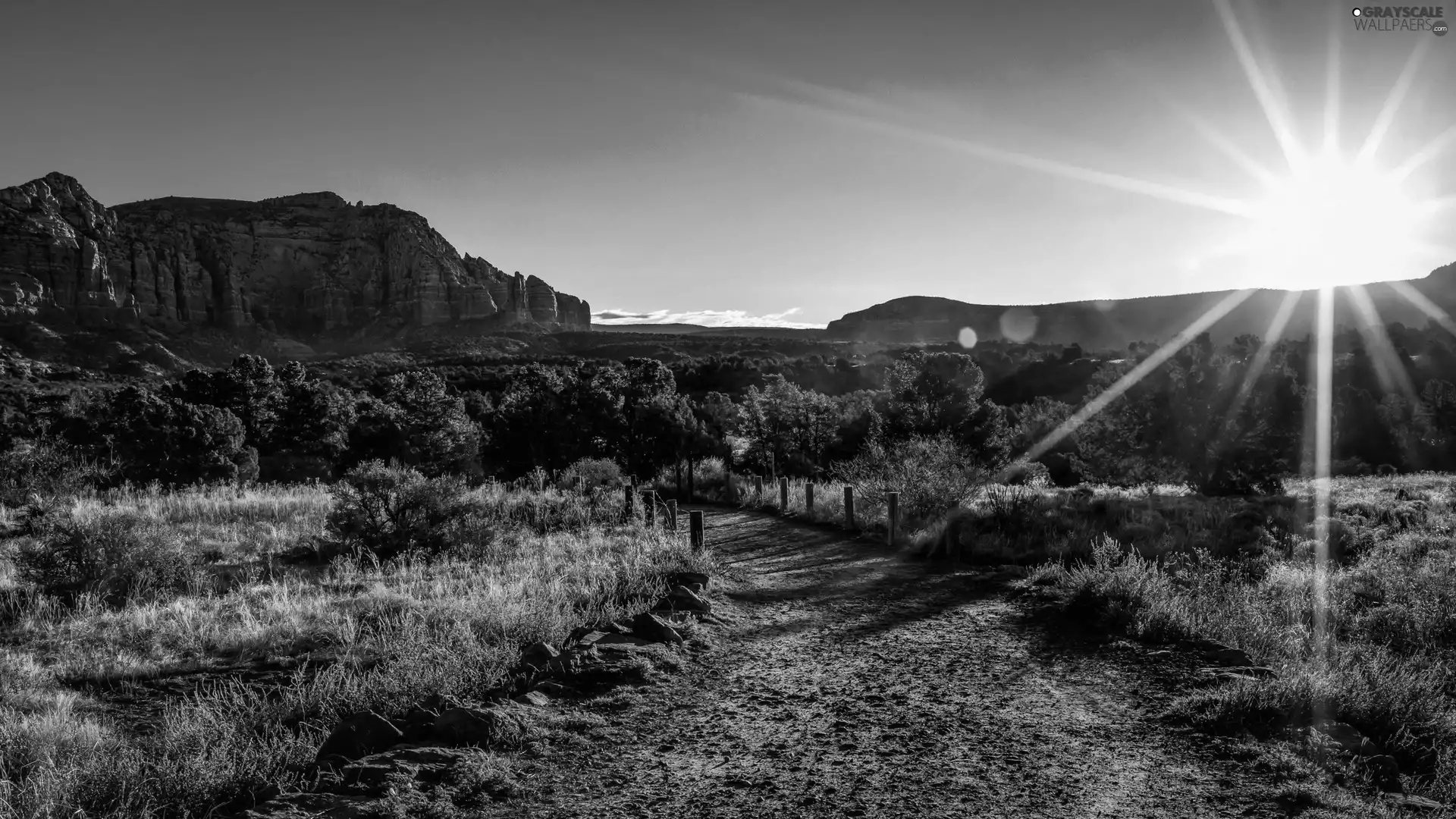 rays of the Sun, Way, Mountains