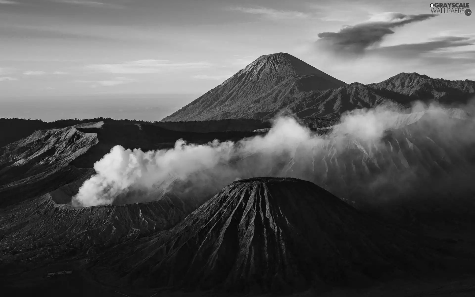 Mountains, indonesia, volcanoes