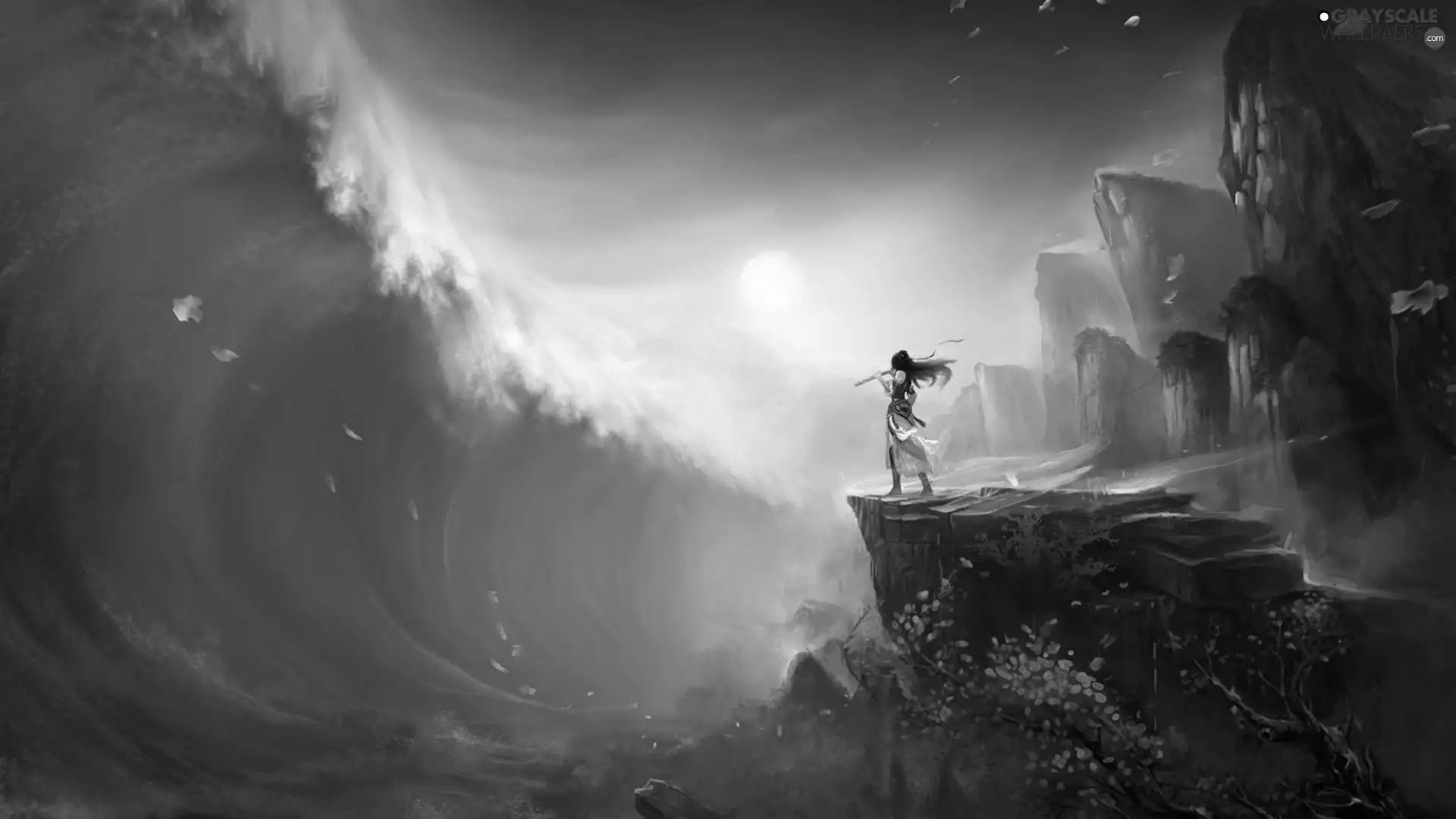 Mountains, Women, Waves