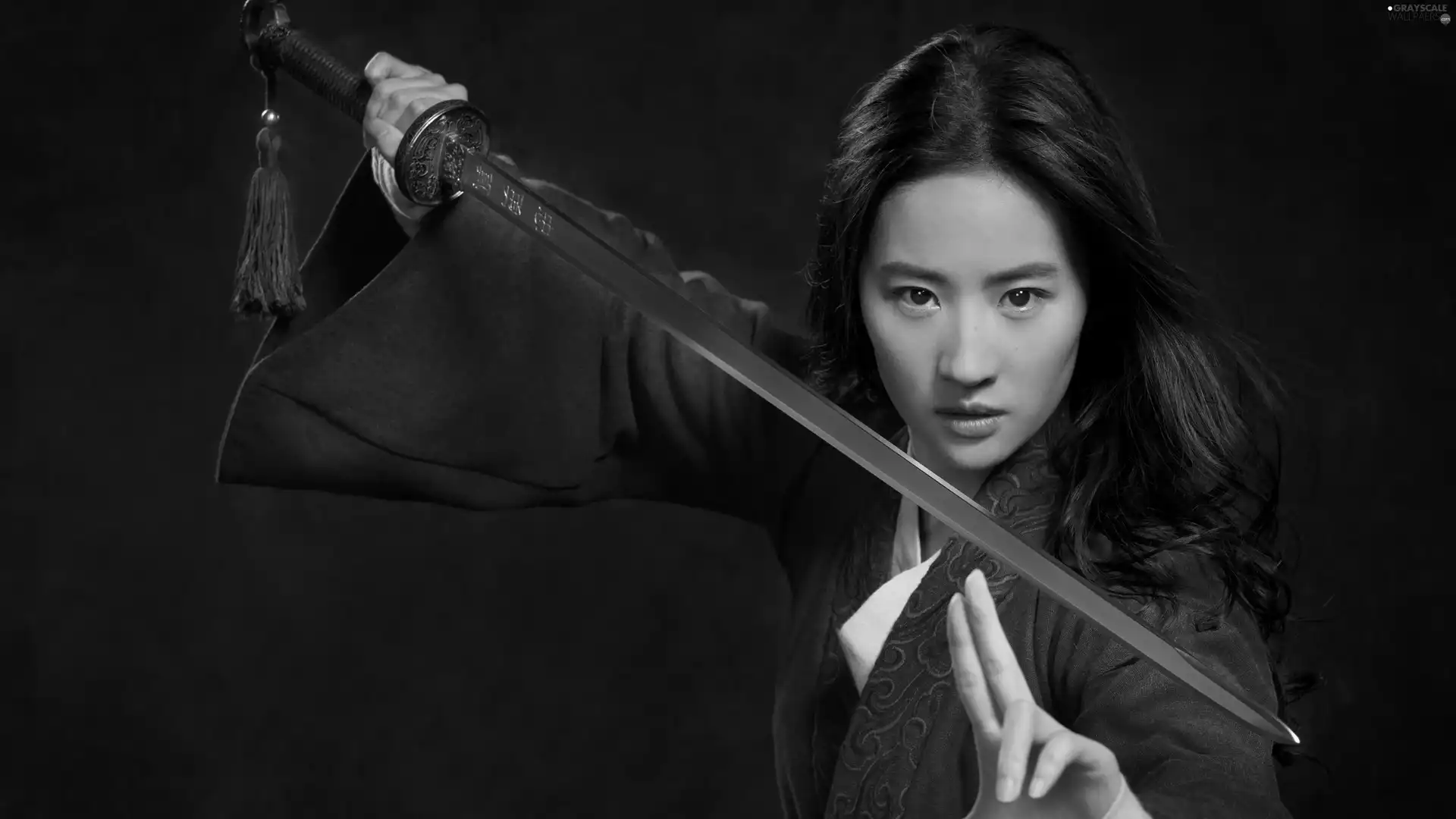 Liu Yifei, Weapons, Mulan, actress, movie