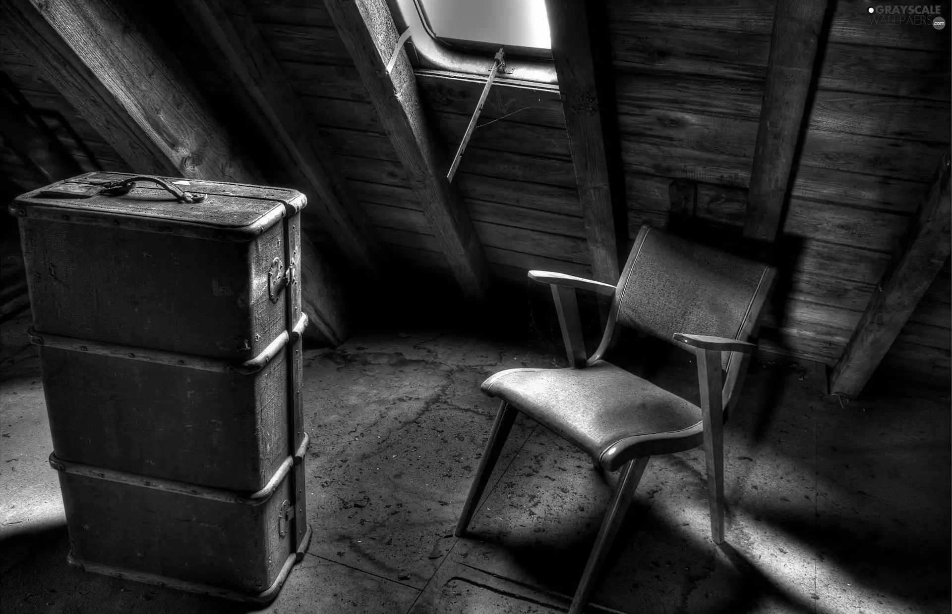 attic, Chair, Neglected, case