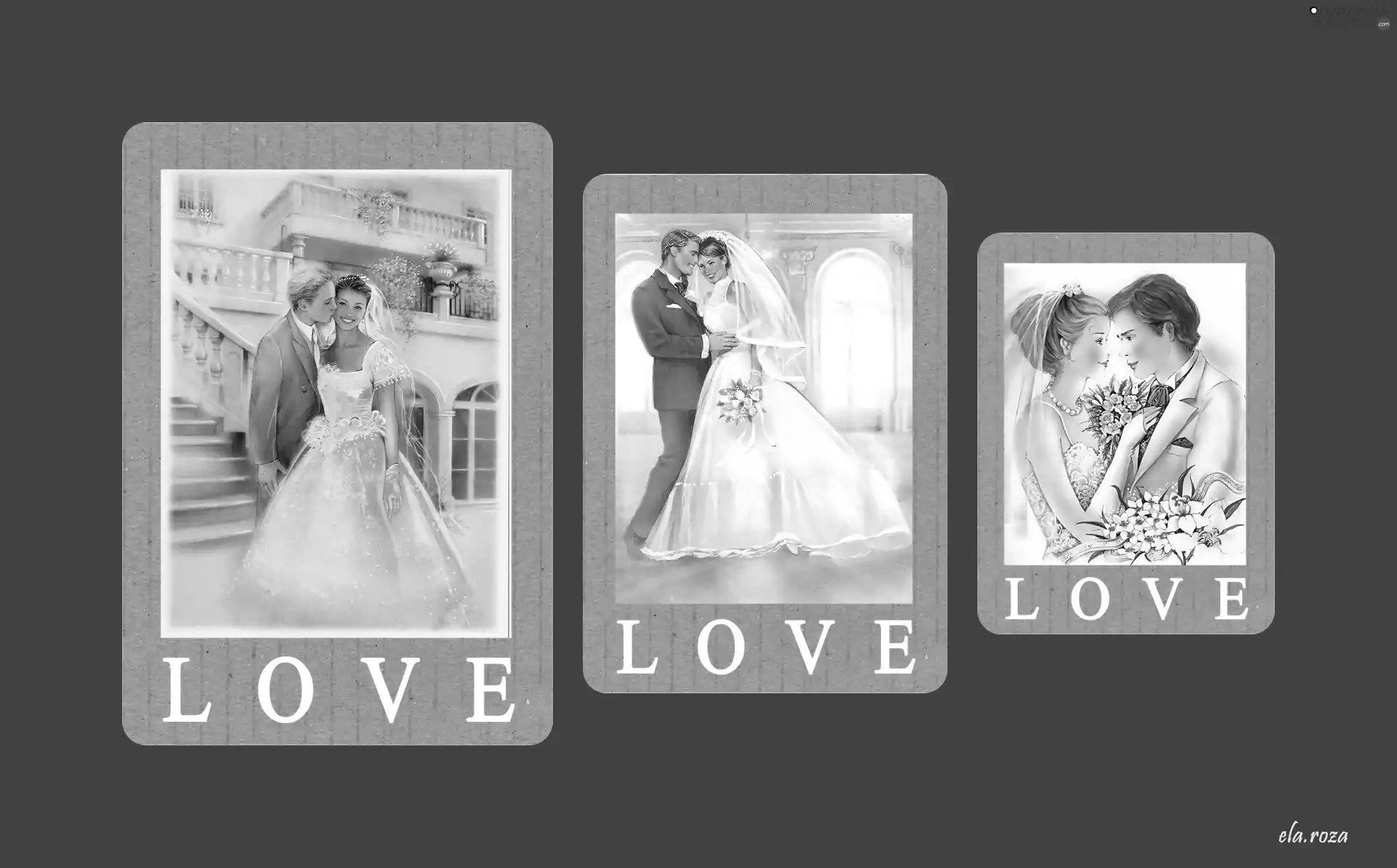 newlyweds, Three, pictures
