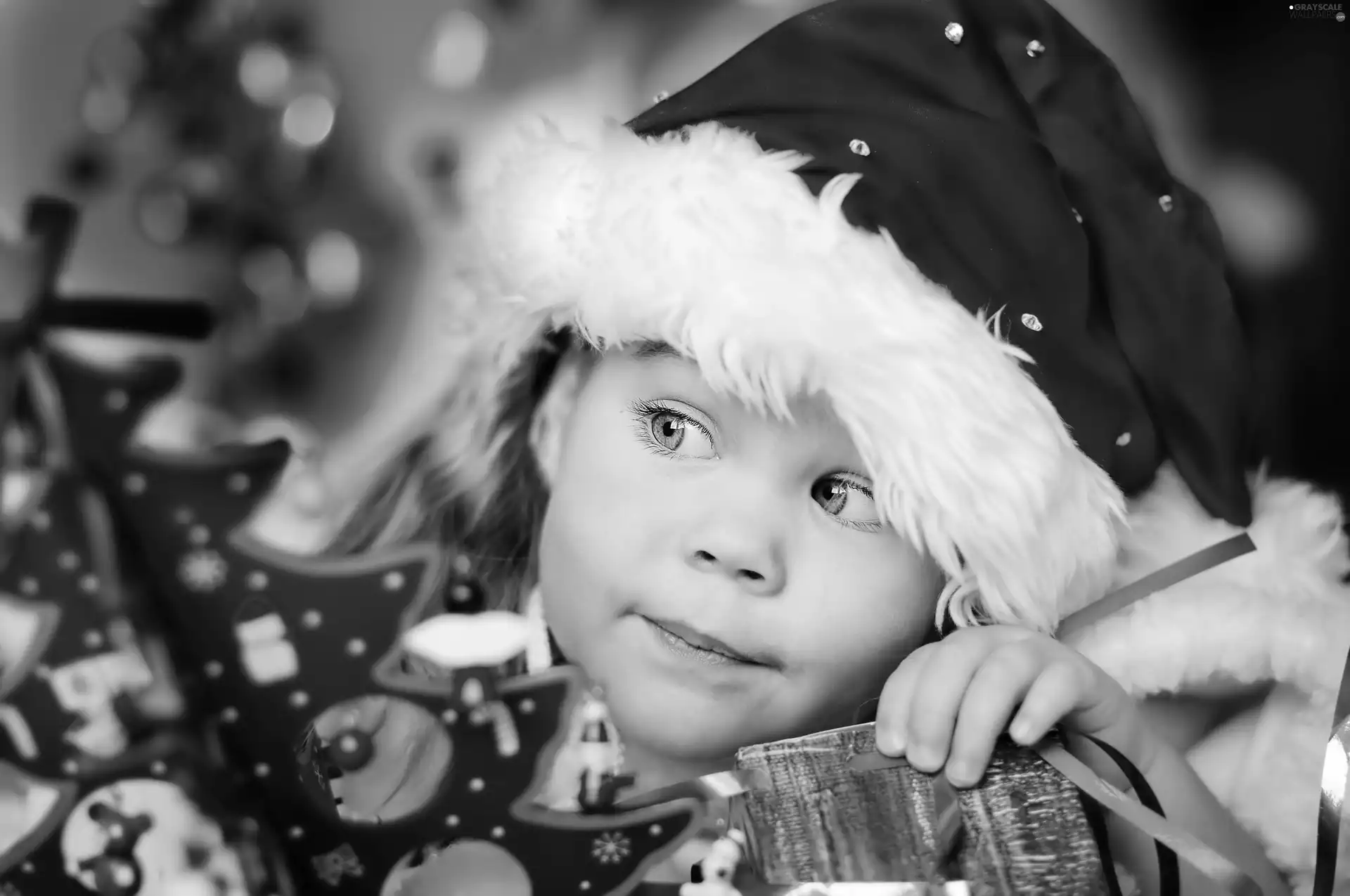 Hat, birth, christmas tree, Kid, God, Nicholas, Present