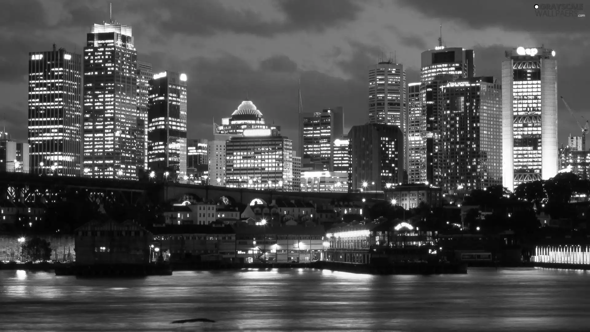 Australia, Town, Night, Sydney