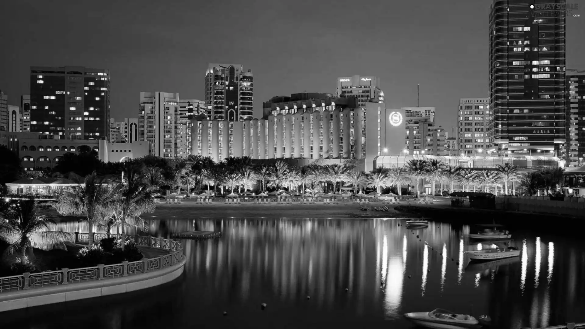 Abu Dhabi, Town, night