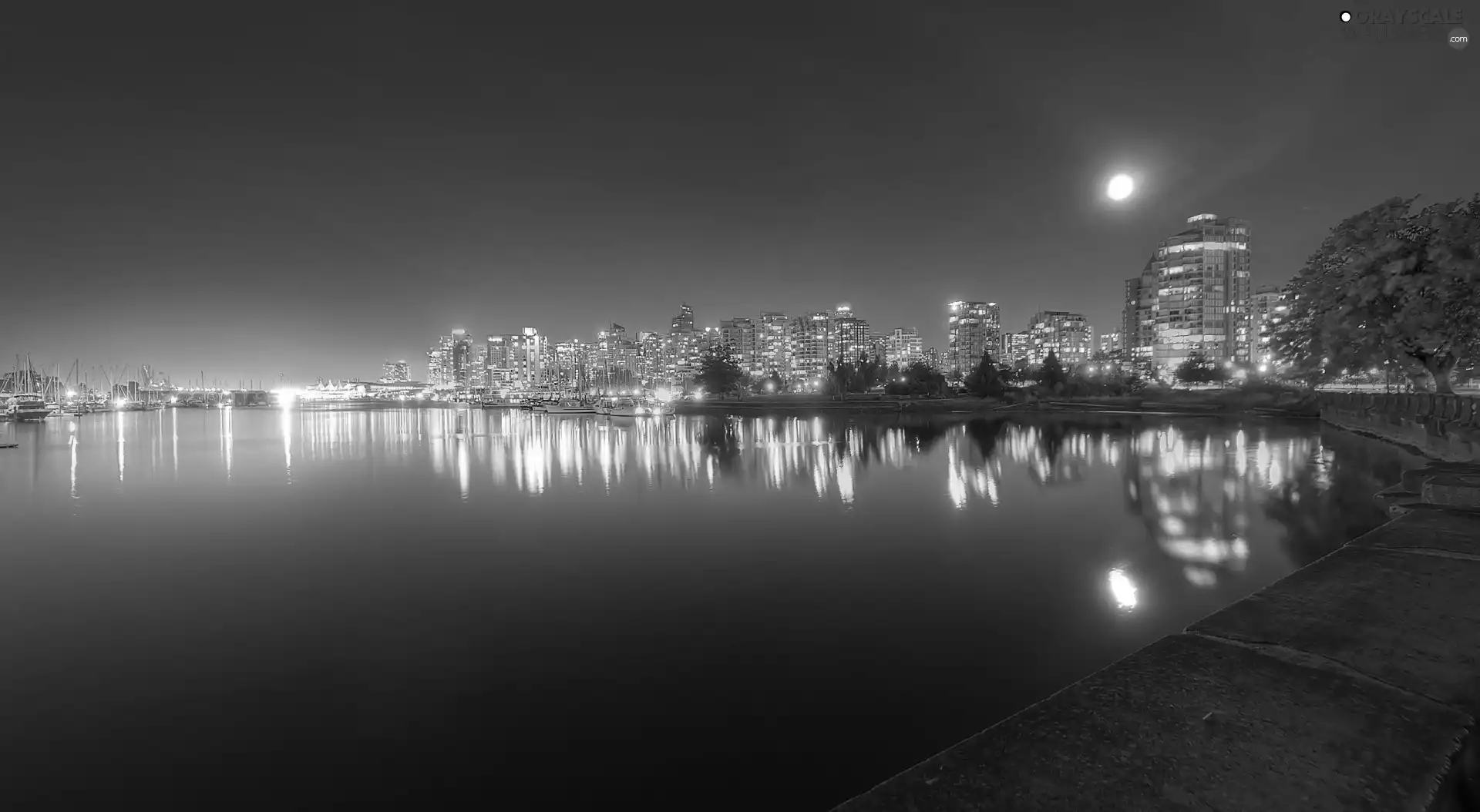 Night, Town, Harbour