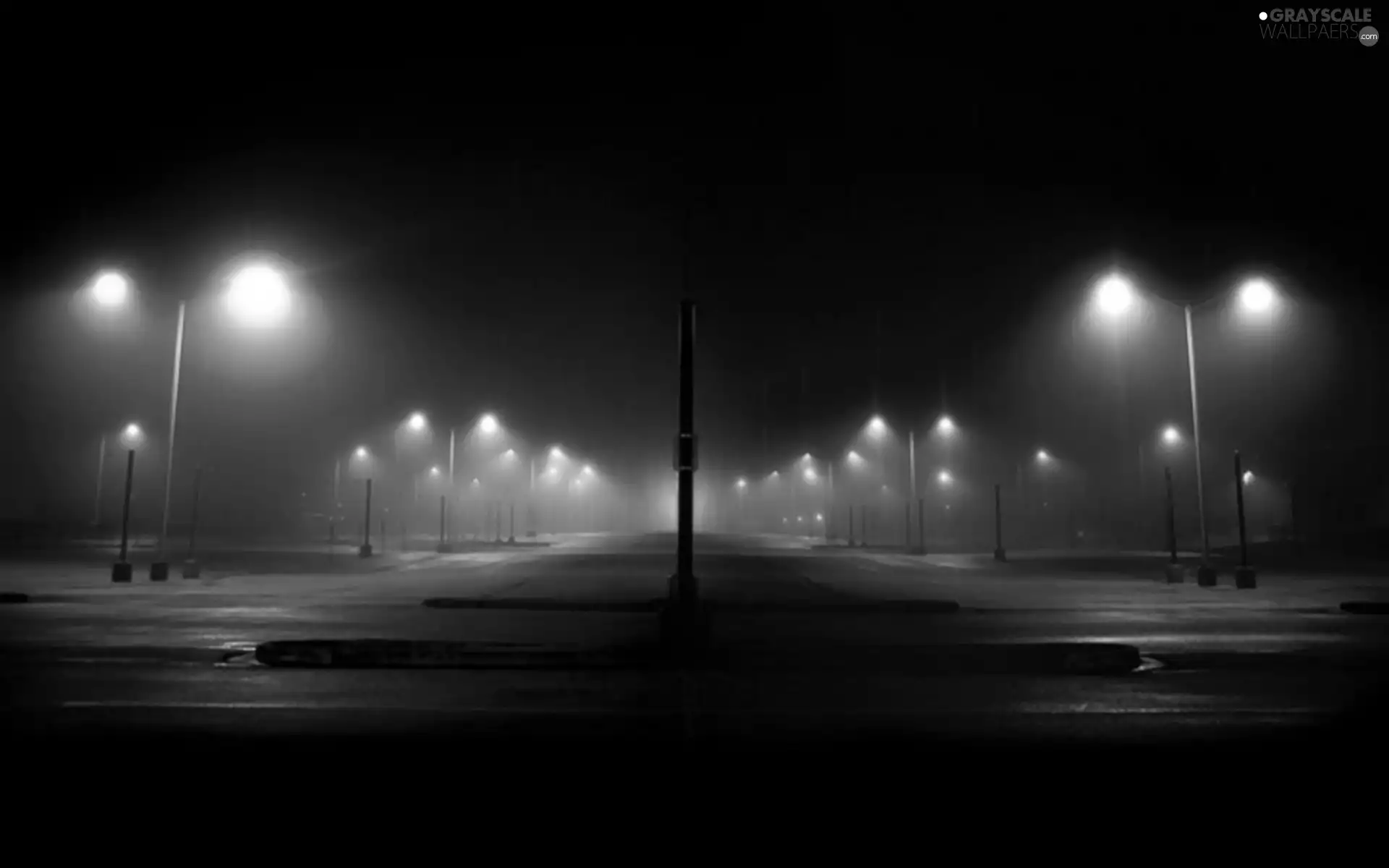 night, illuminated, lanterns