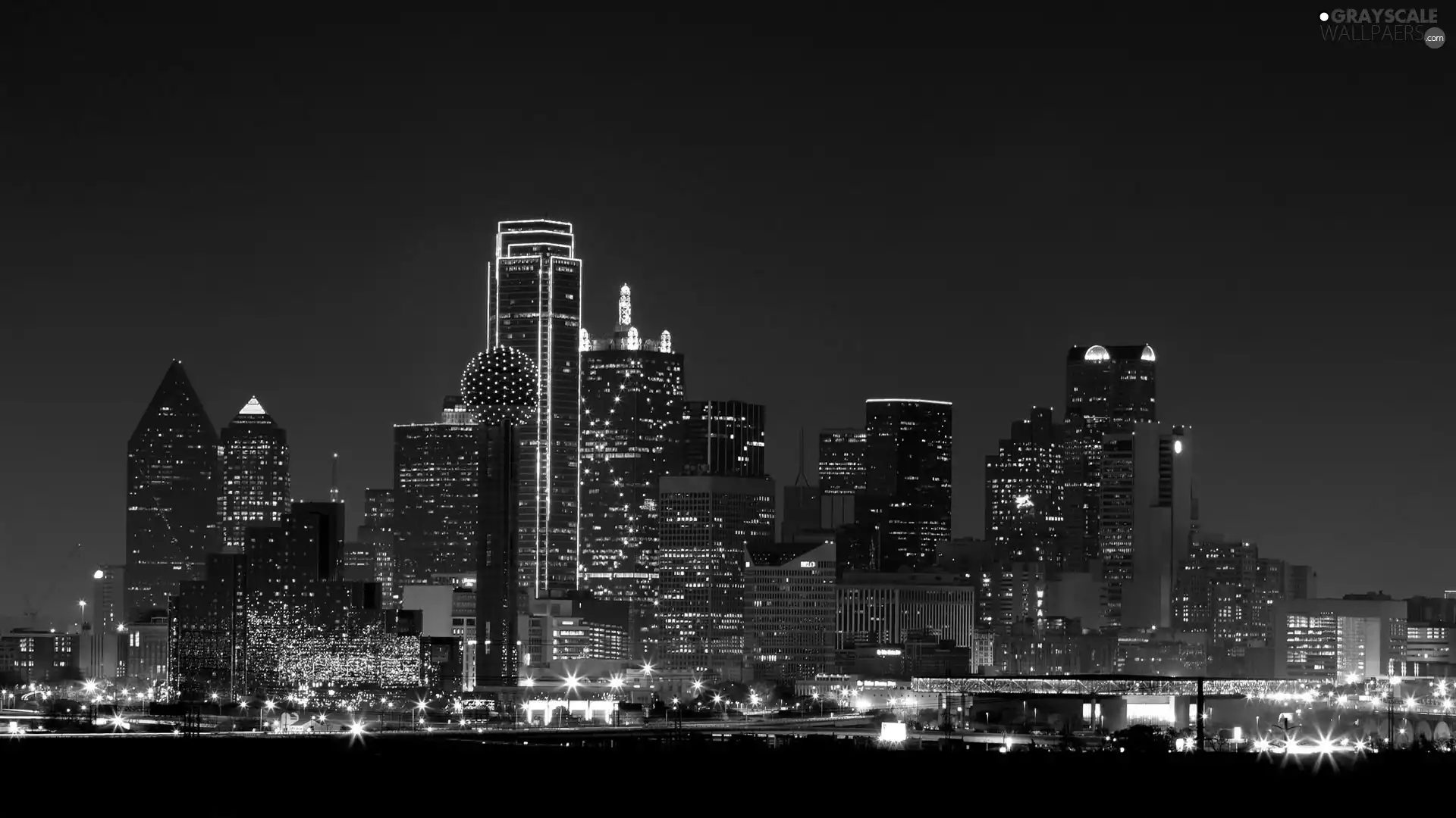 The United States, Town, Night, Dallas
