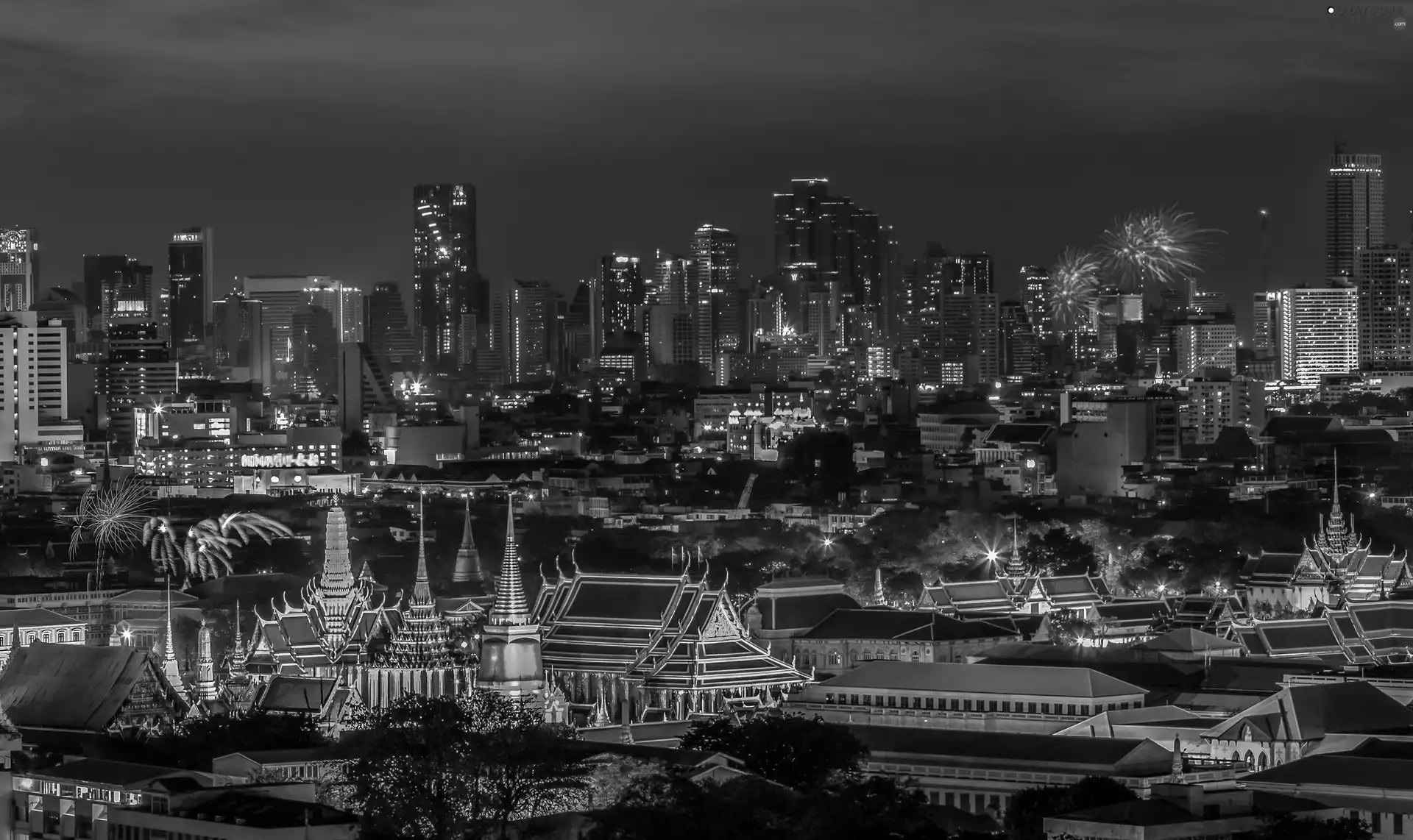Thailand, Town, Night, Bangkok