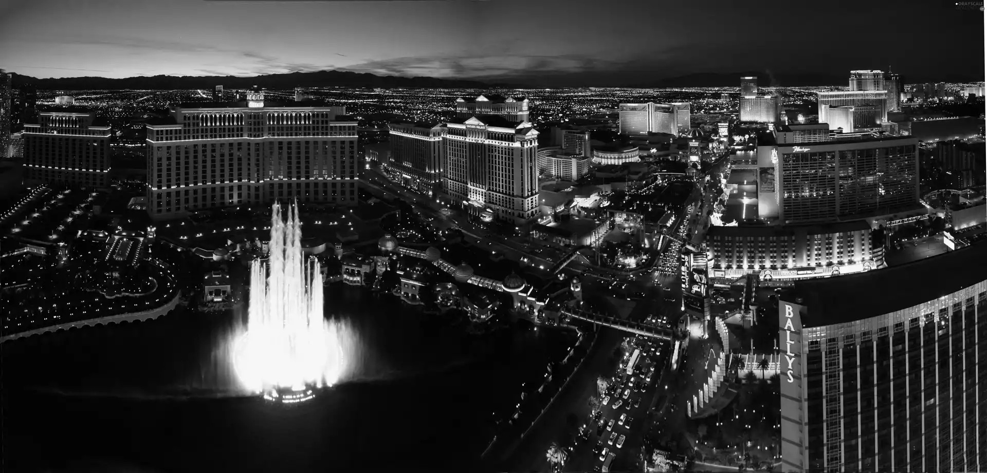 Night, illuminated, Town