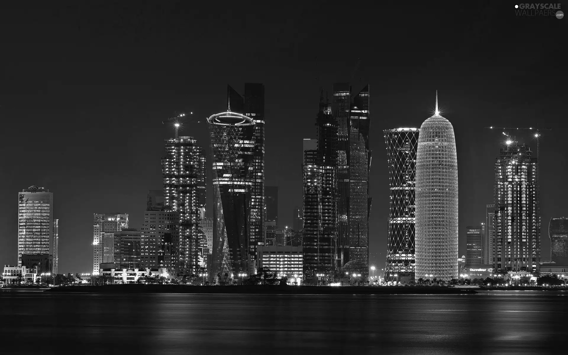 Town, Qatar, Night, Doha