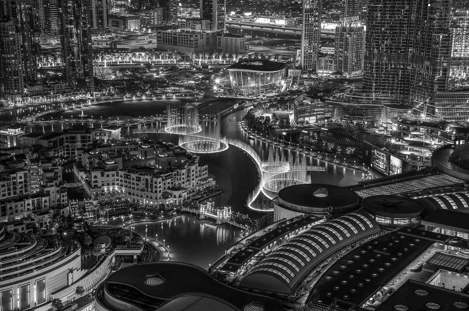 Aerial View, Dubaj, Night