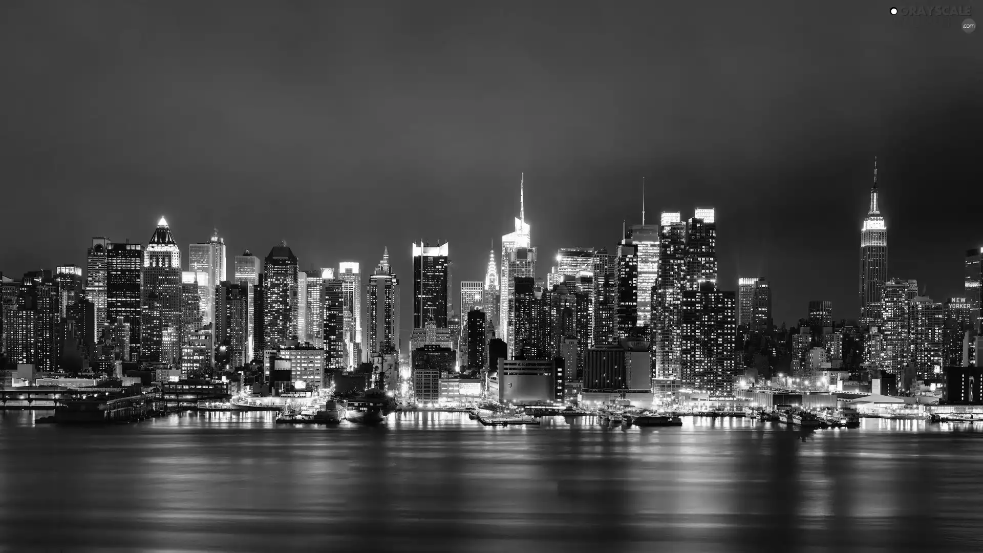 New York, skyscraper, Night, Town