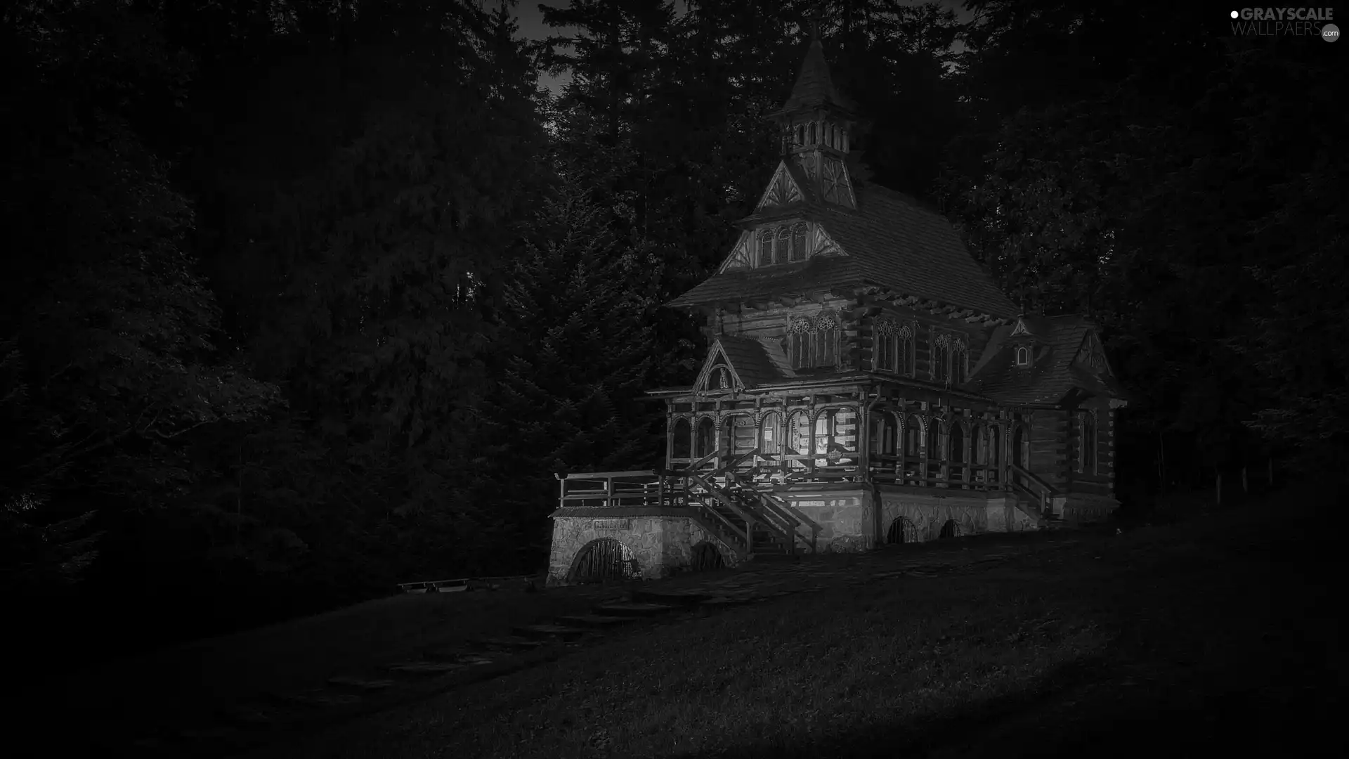 Church, Poland, Jaszczurowka, Night, chapel, Zakopane