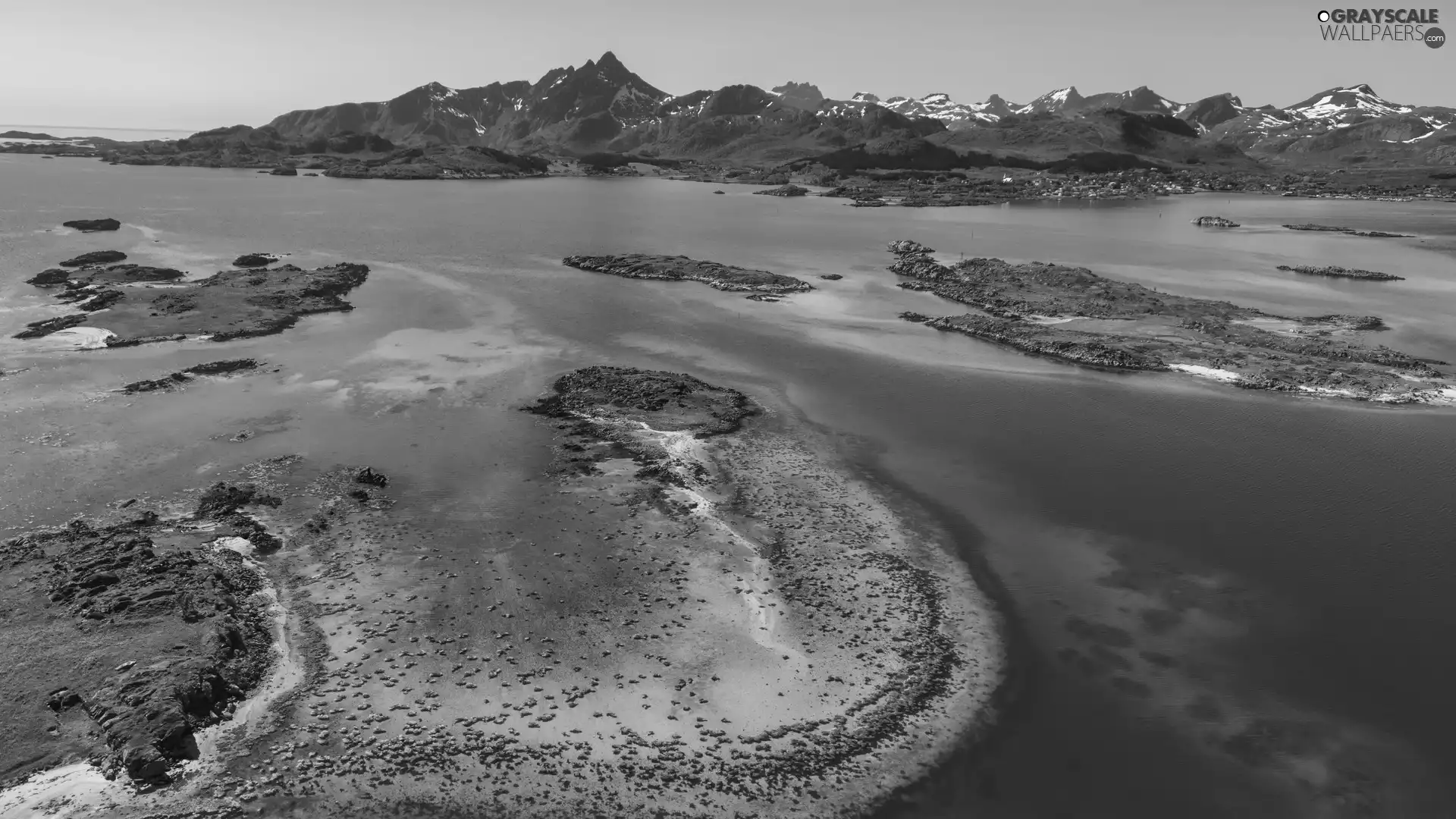 Norwegian Sea, Lofoten, Nordland, Norway, Mountains, Islets