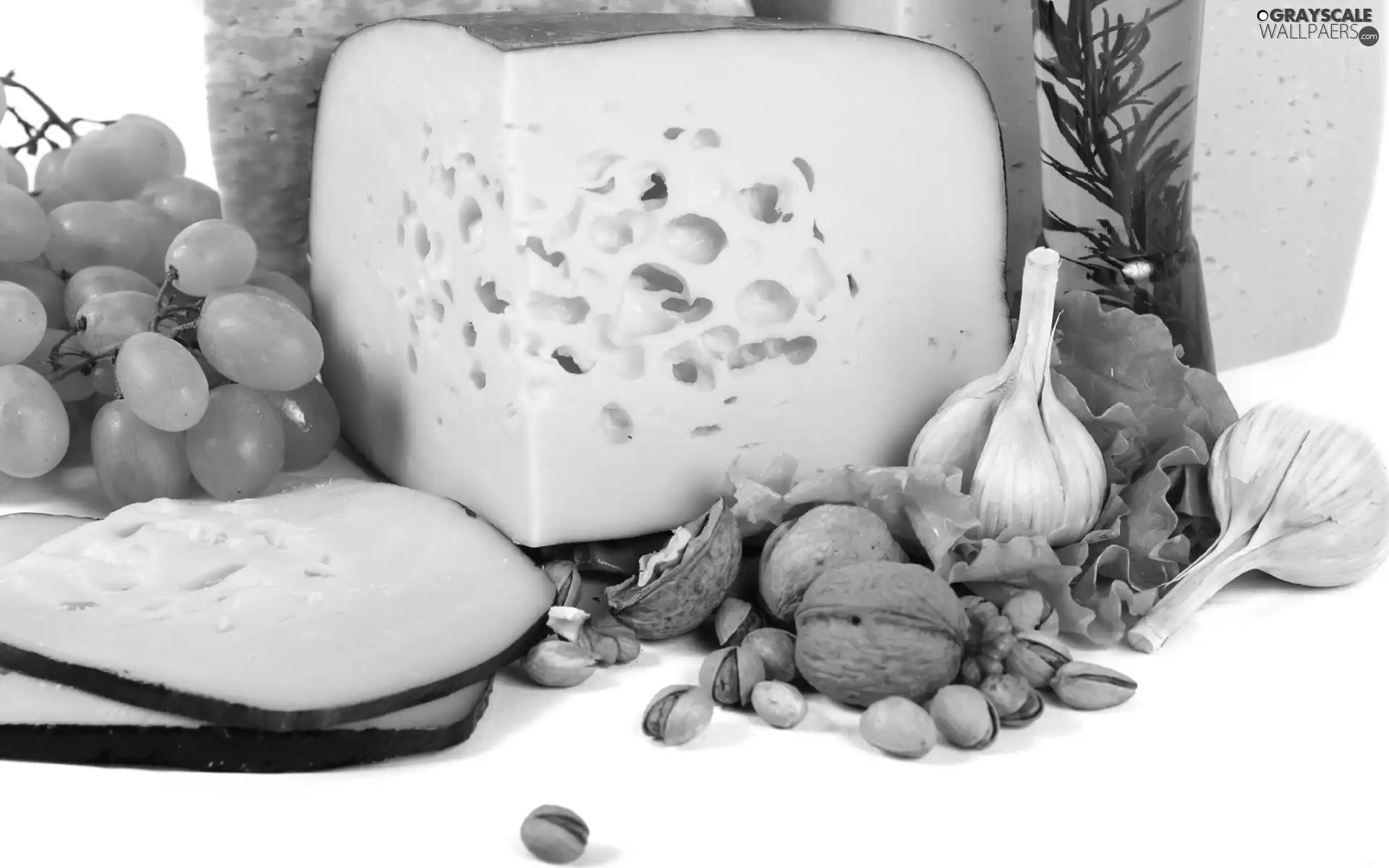 smoked, Grapes, nuts, cheese