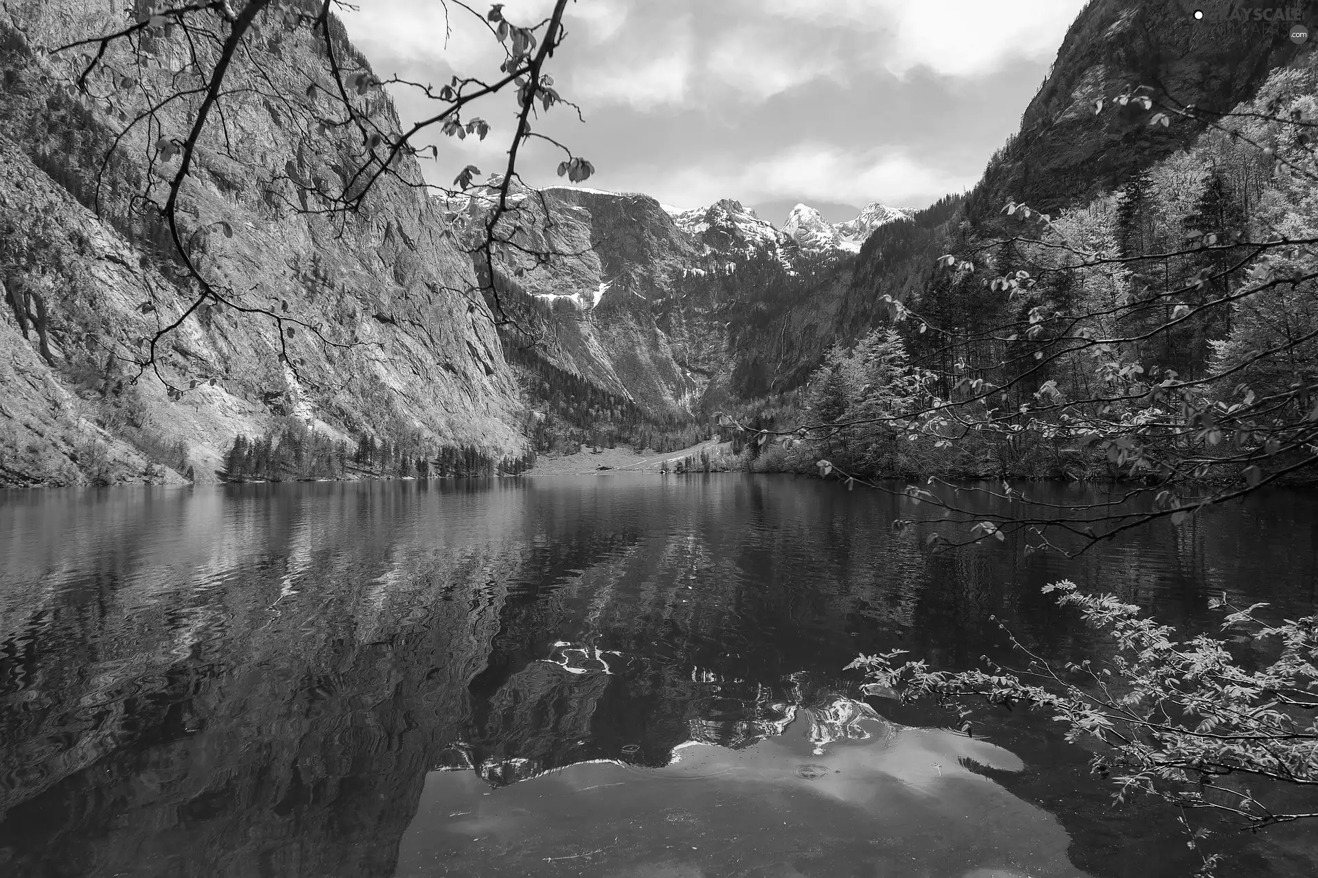 Germany, Obersee Lake, Mountains, Bavaria