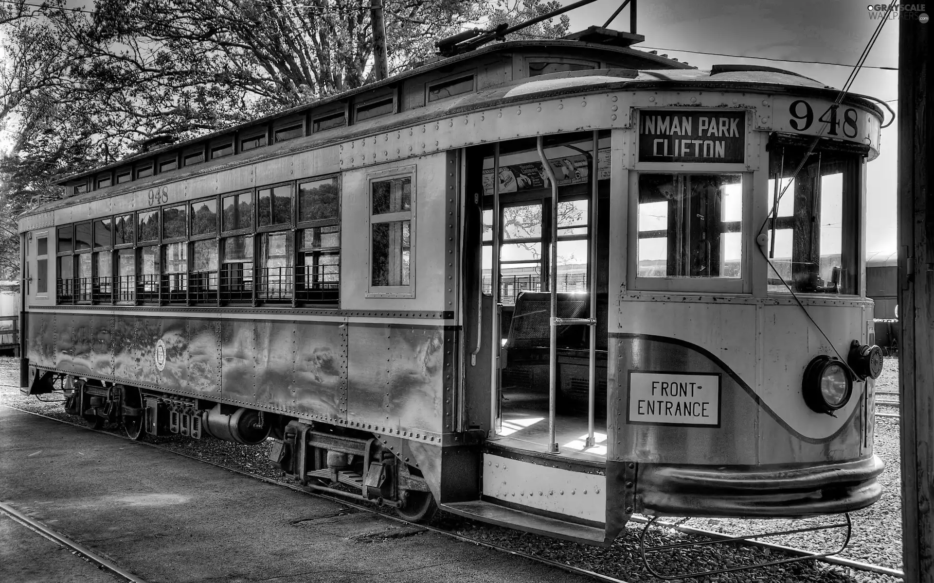Old car, tram