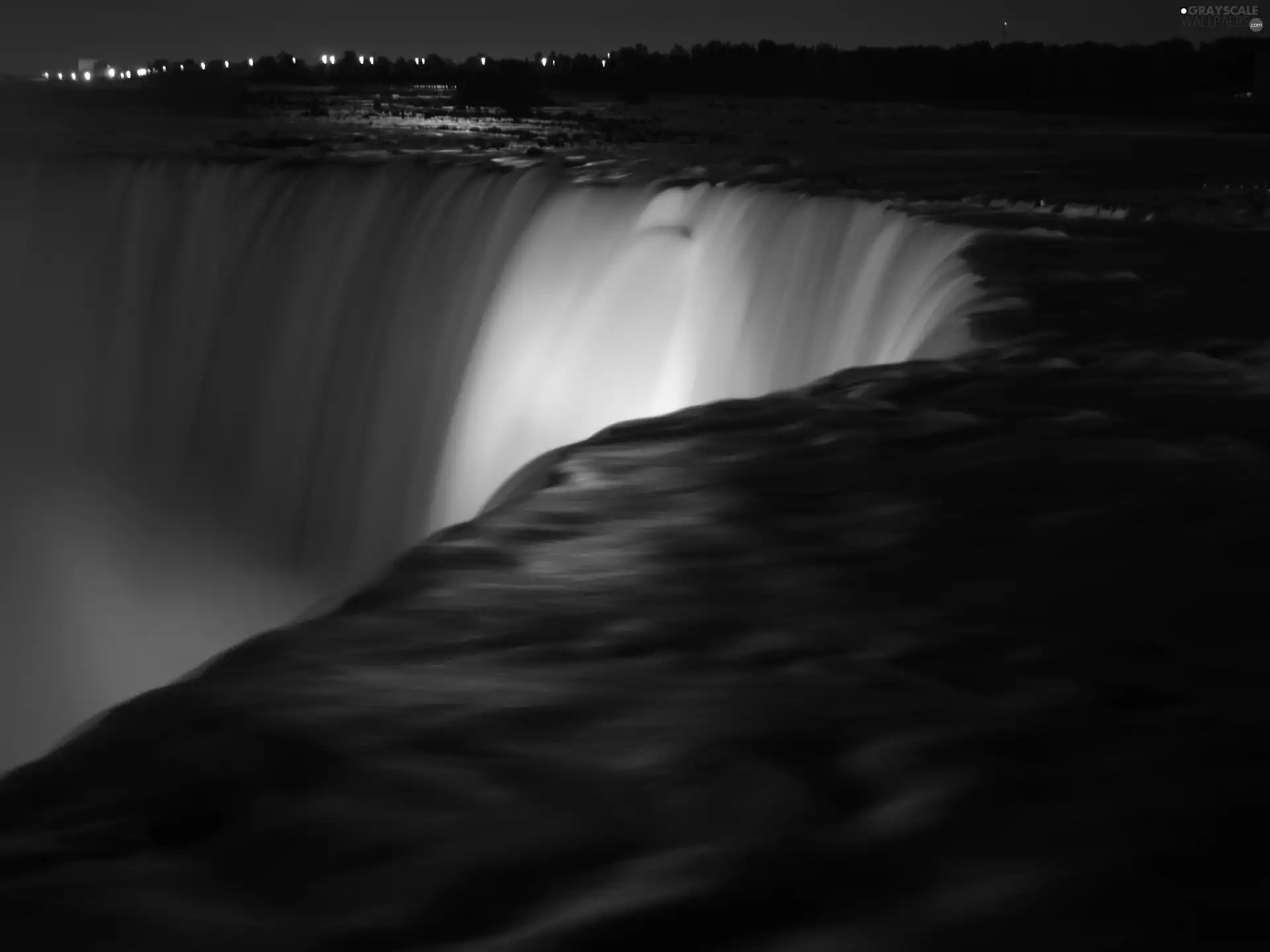 Ontario, Canada, Niagara Falls, Night, waterfall