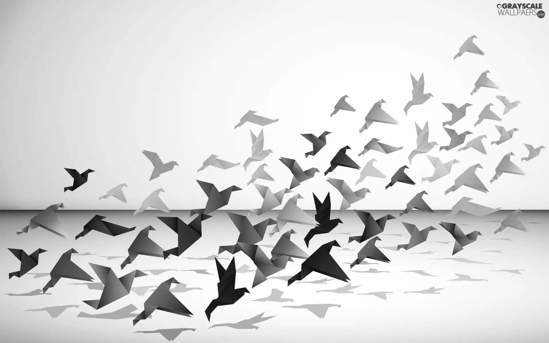 Origami, color, birds