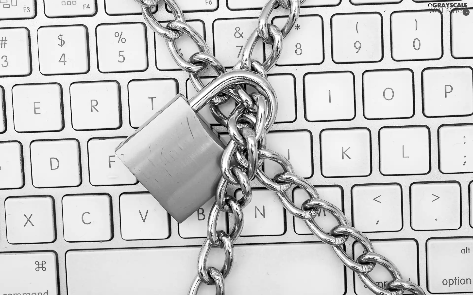 padlock, keyboard, chain