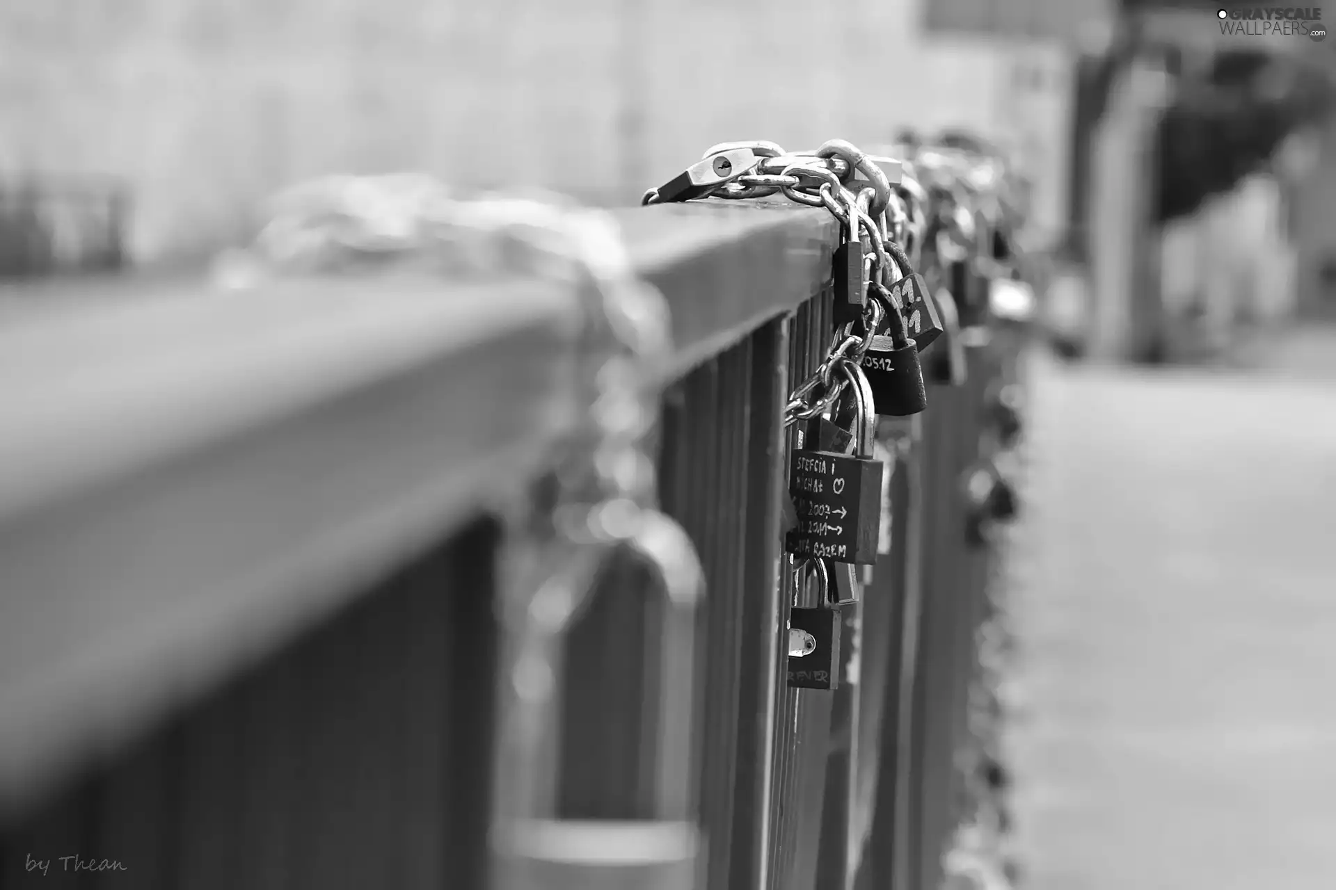 Padlocks, strings, Jordan, Poznań, bridge