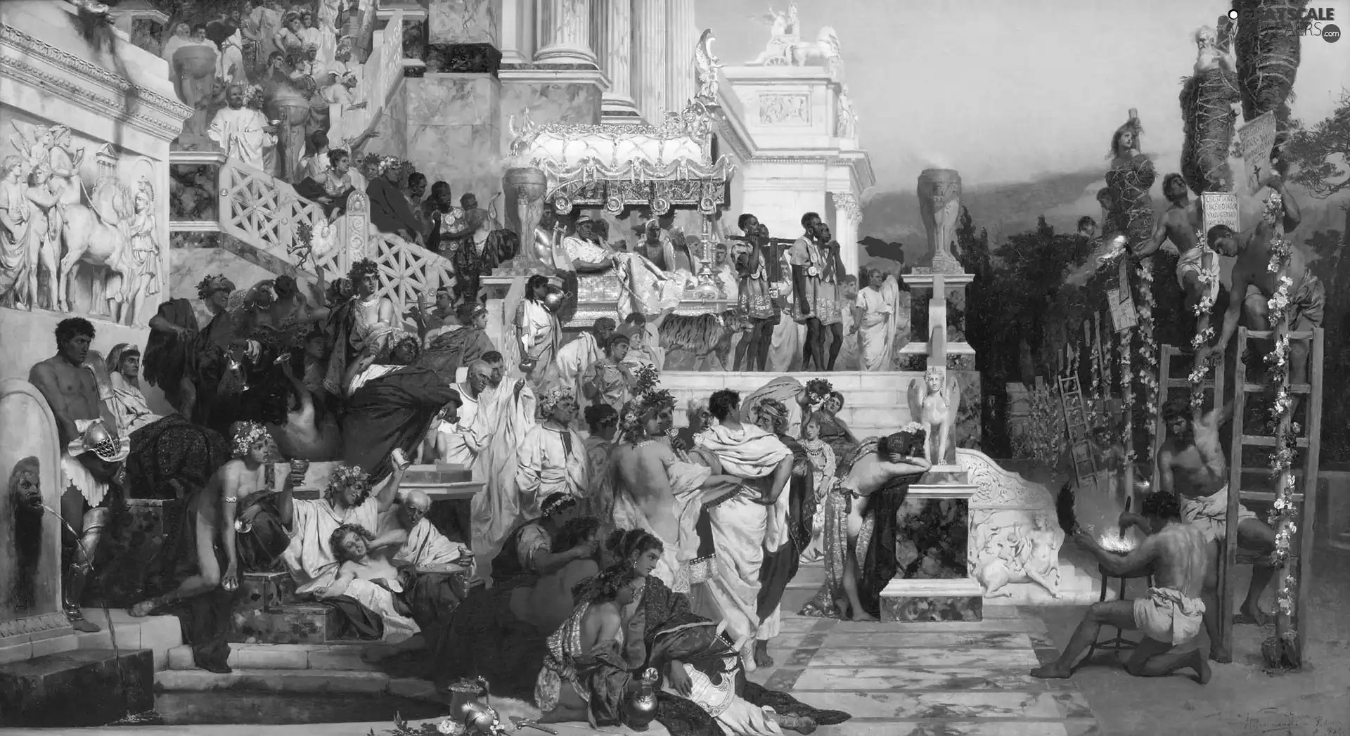 Henryk Siemiradzki, Rome, painting, torch