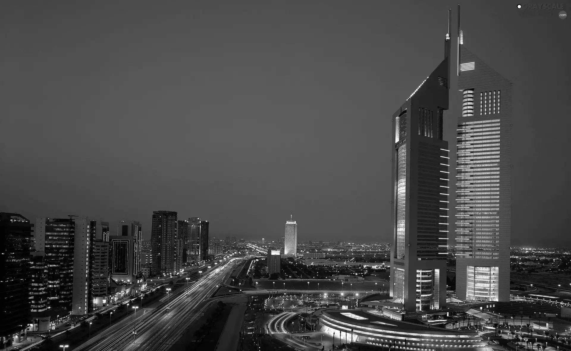 panorama, Dubaj, Night