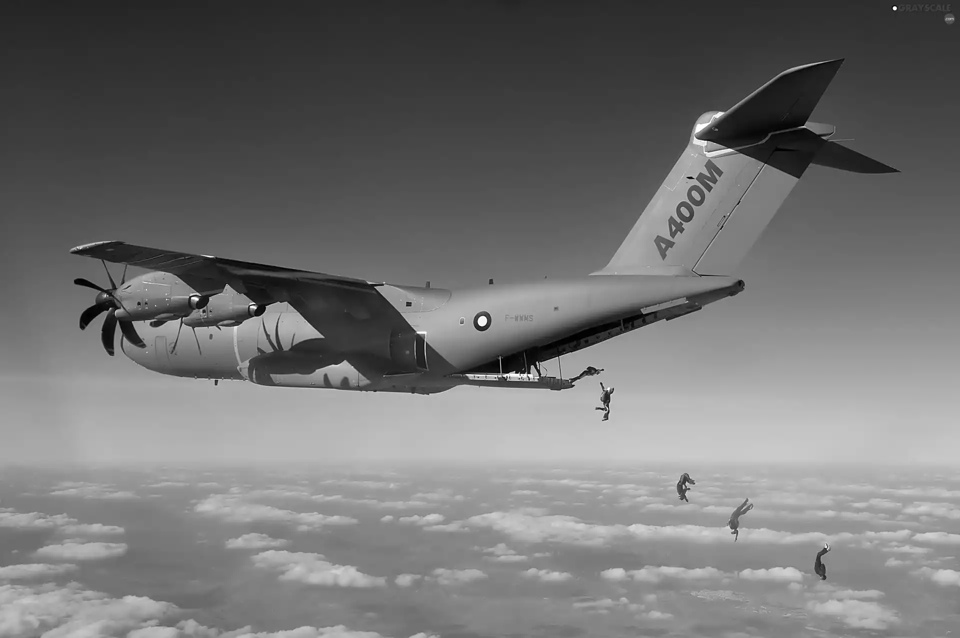 plane, A400M, Paratroopers, Airbus